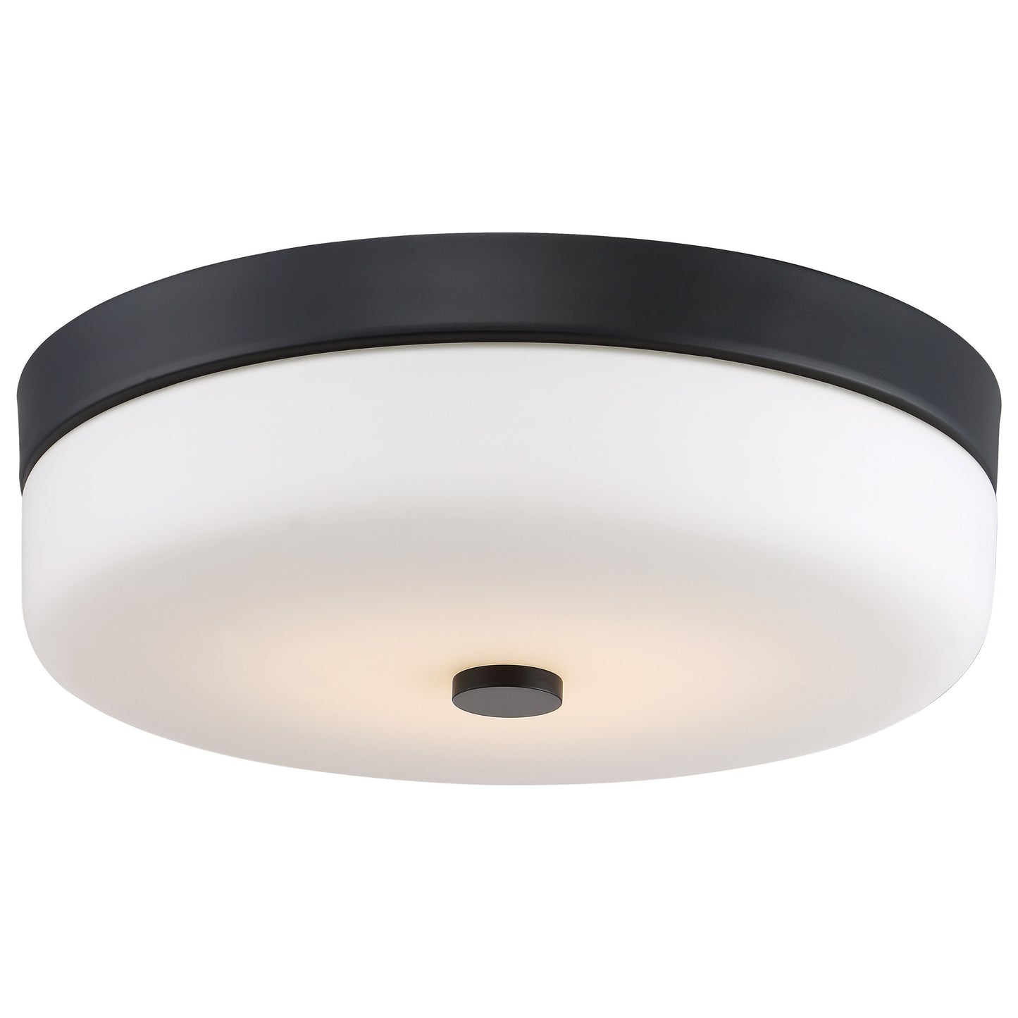 LED 20W - Large Flush with Frosted Glass- Aged Bronze Finish - 120-277V - 120-277V