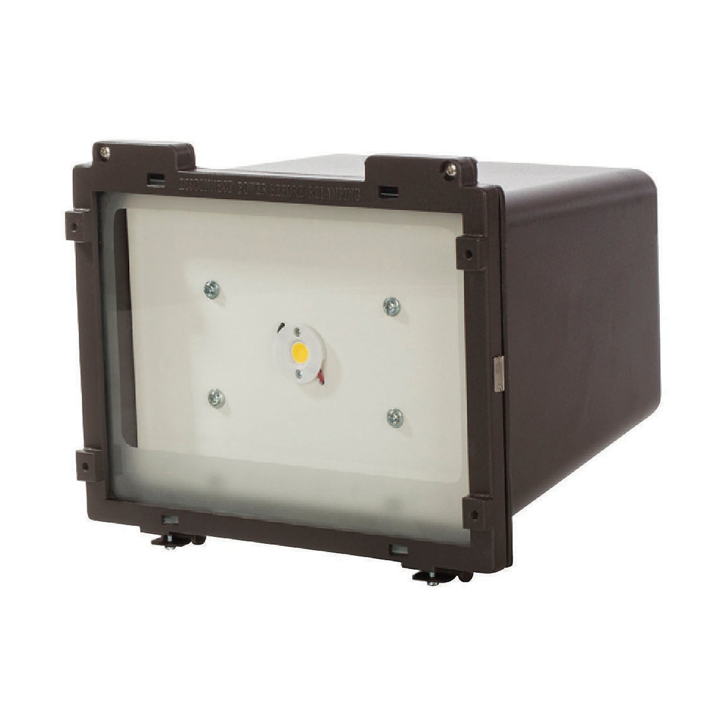 LED Square Flood Light; Threaded Knuckle Mount; 22W; Bronze Finish; 120-277V