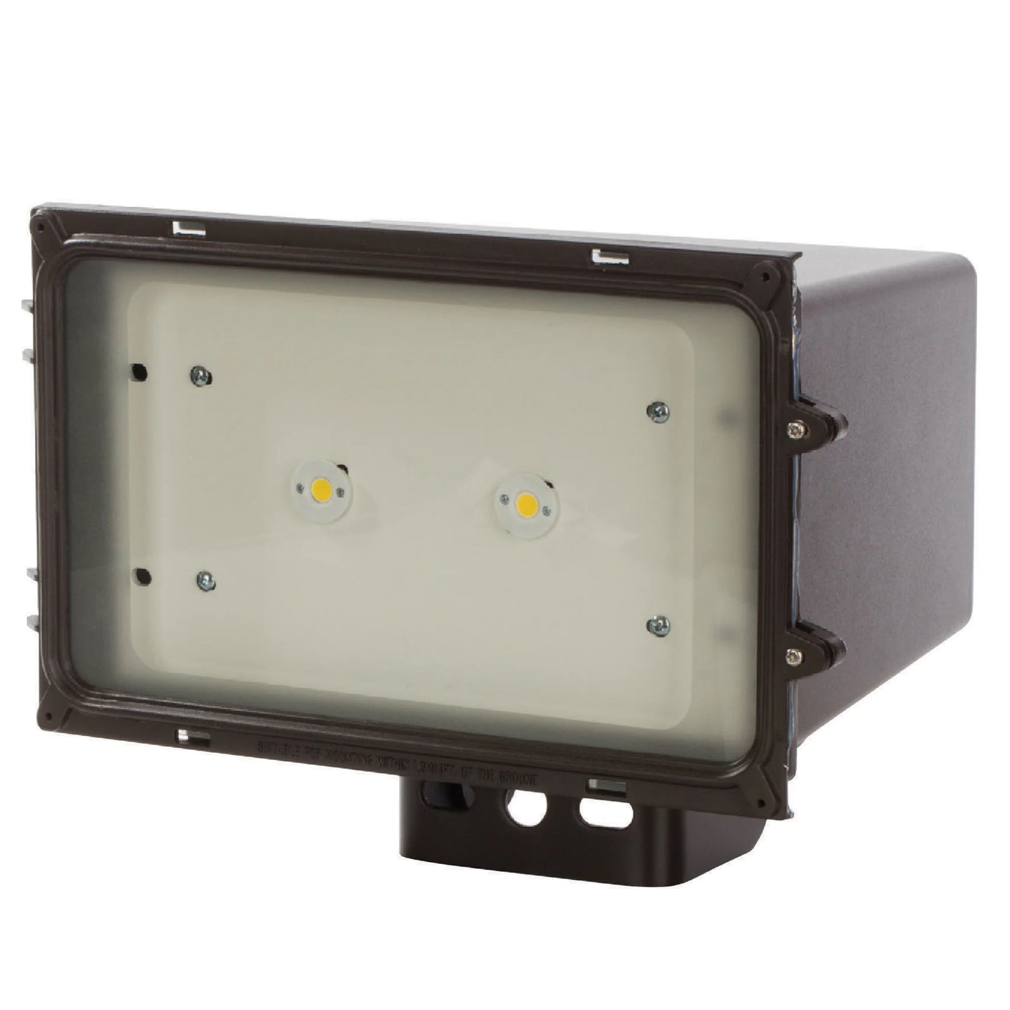 LED Square Flood Light; Trunnion Mount; 43W; Bronze Finish; 120-277V