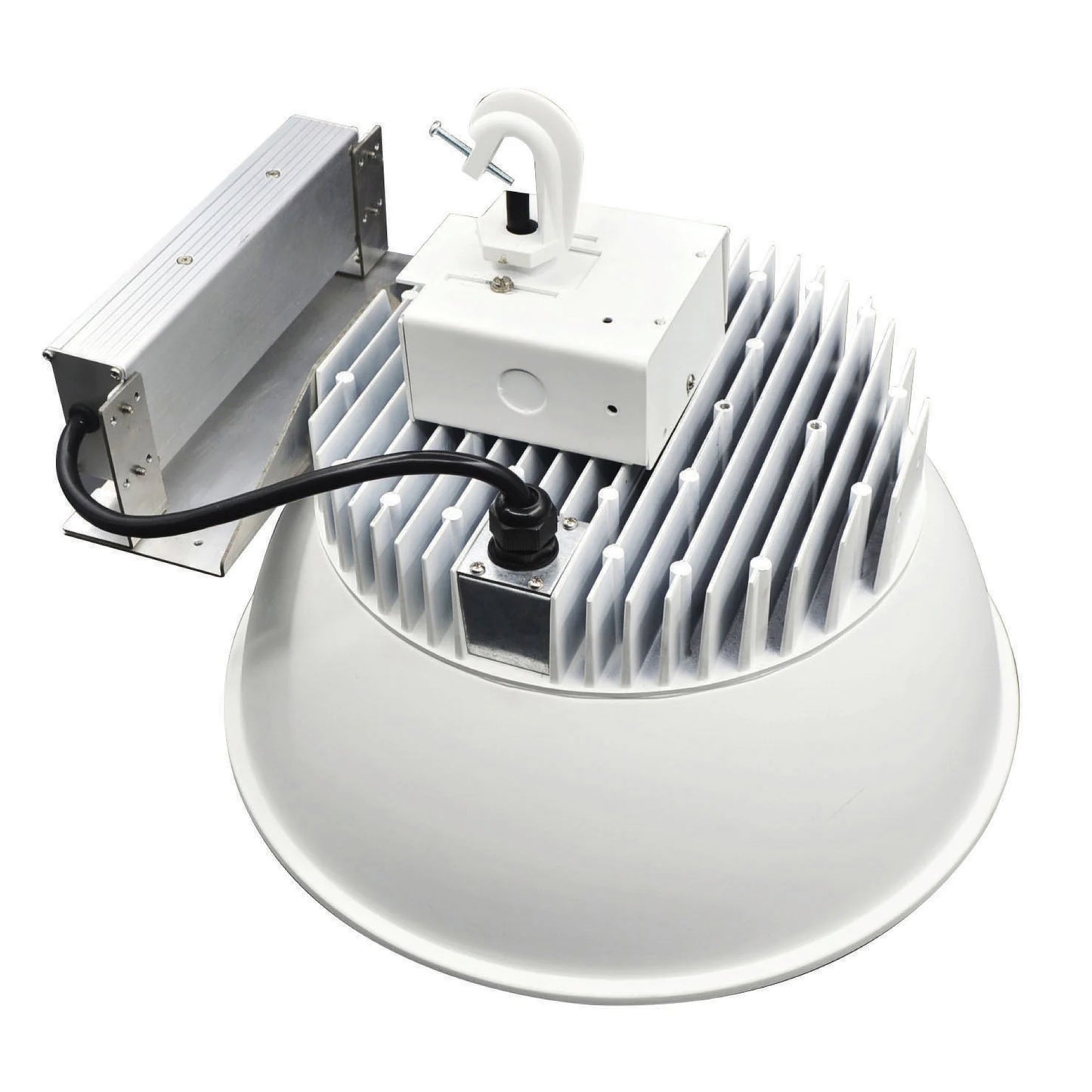 LED High bay 161W; Anodized Aluminum Reflector with Tempered Glass; White Finish