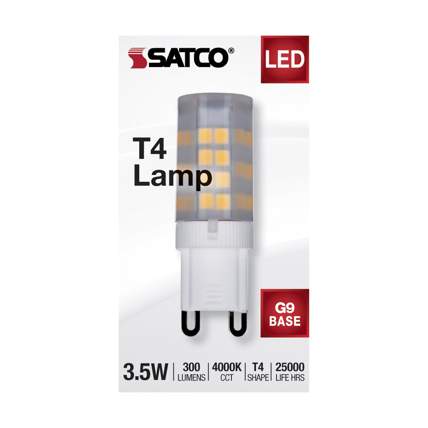 3.5 Watt; JCD LED; Frost; 4000K; G9 Base; 120 Volt