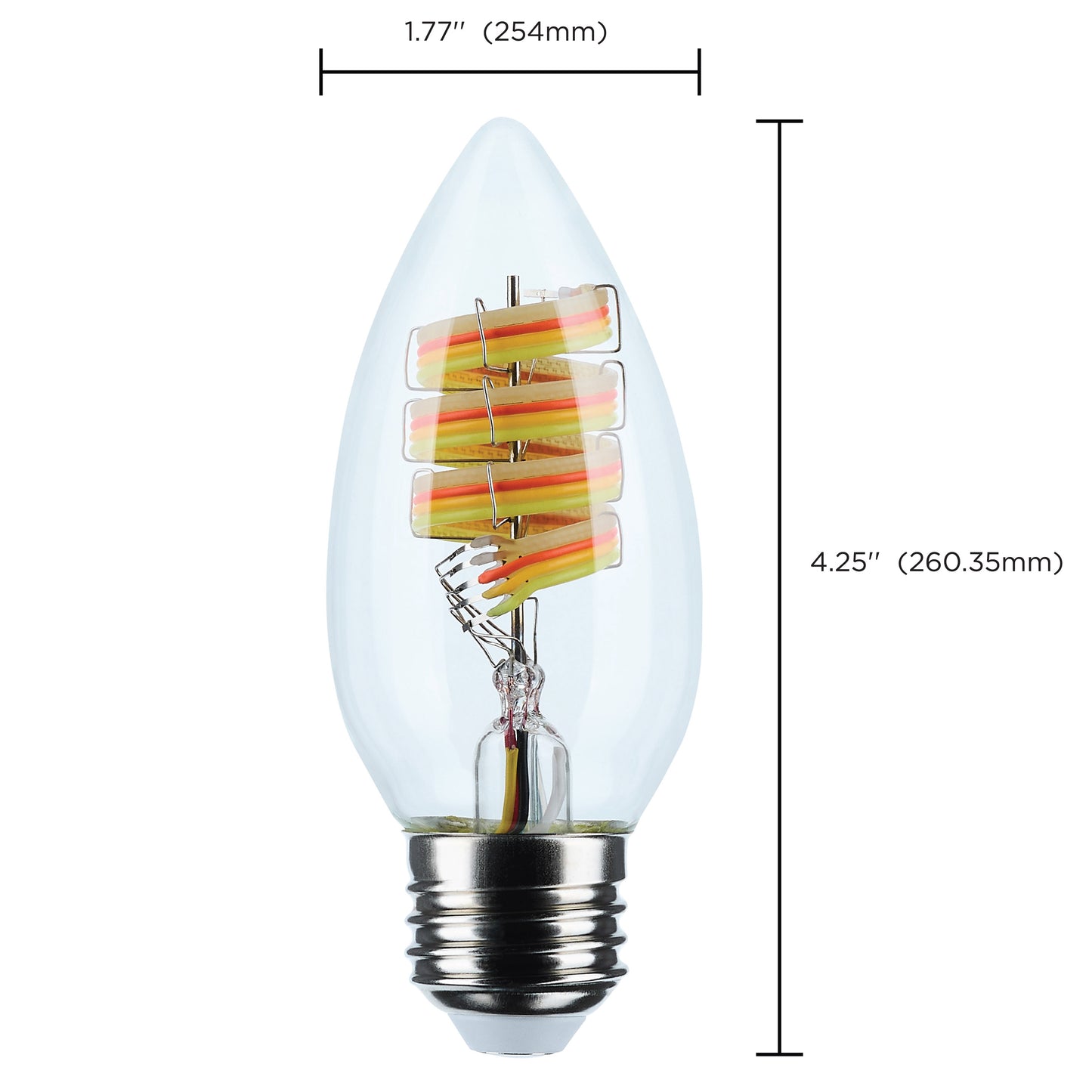 4 Watt; B11 LED; 2700K-5000K RGB/Tunable White; Starfish IOT; Clear; Medium Base; 120 Volt