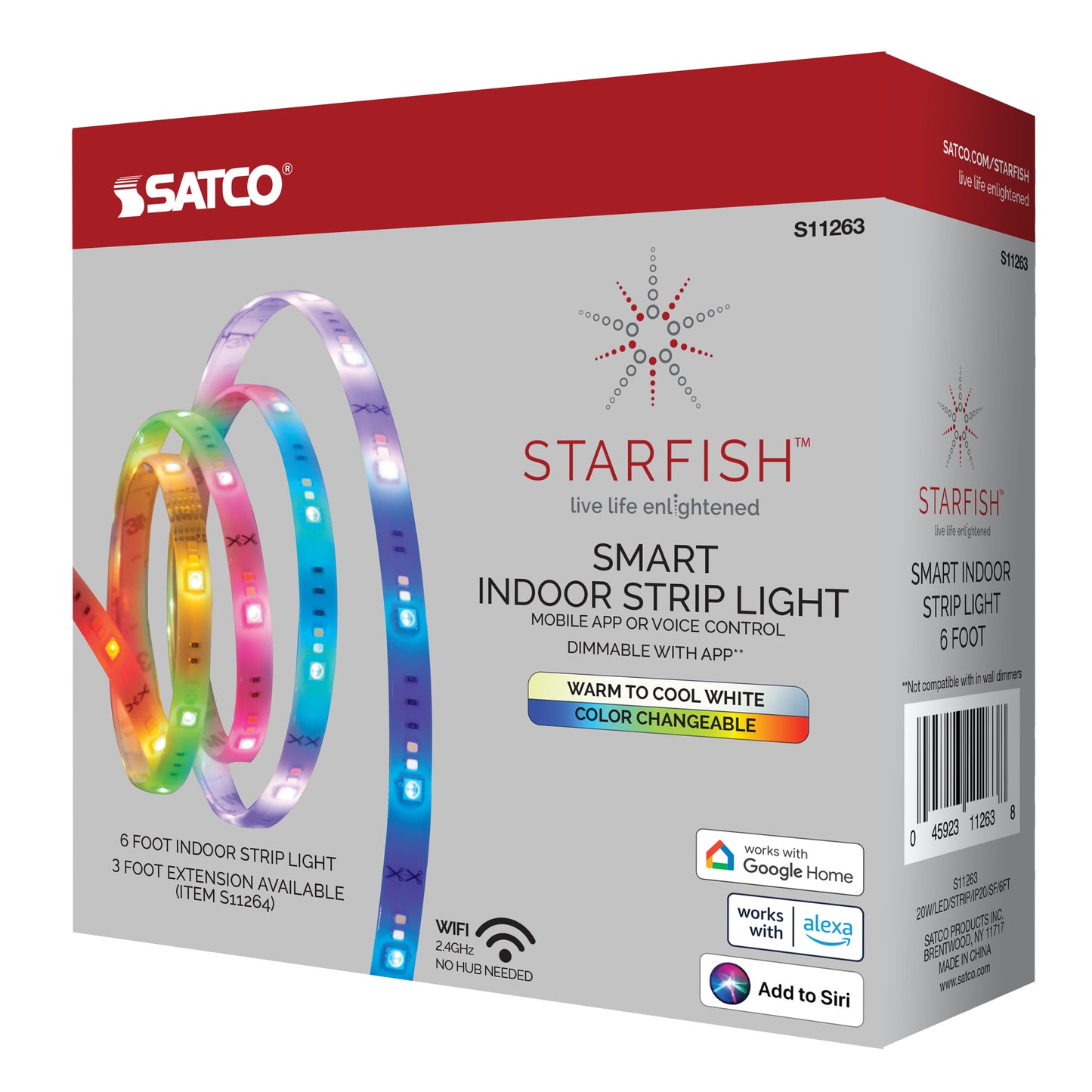 20 Watt; 6FT; LED; RGBW Strip Light; Starfish IOT; 120 Volt; 1600 Lumens