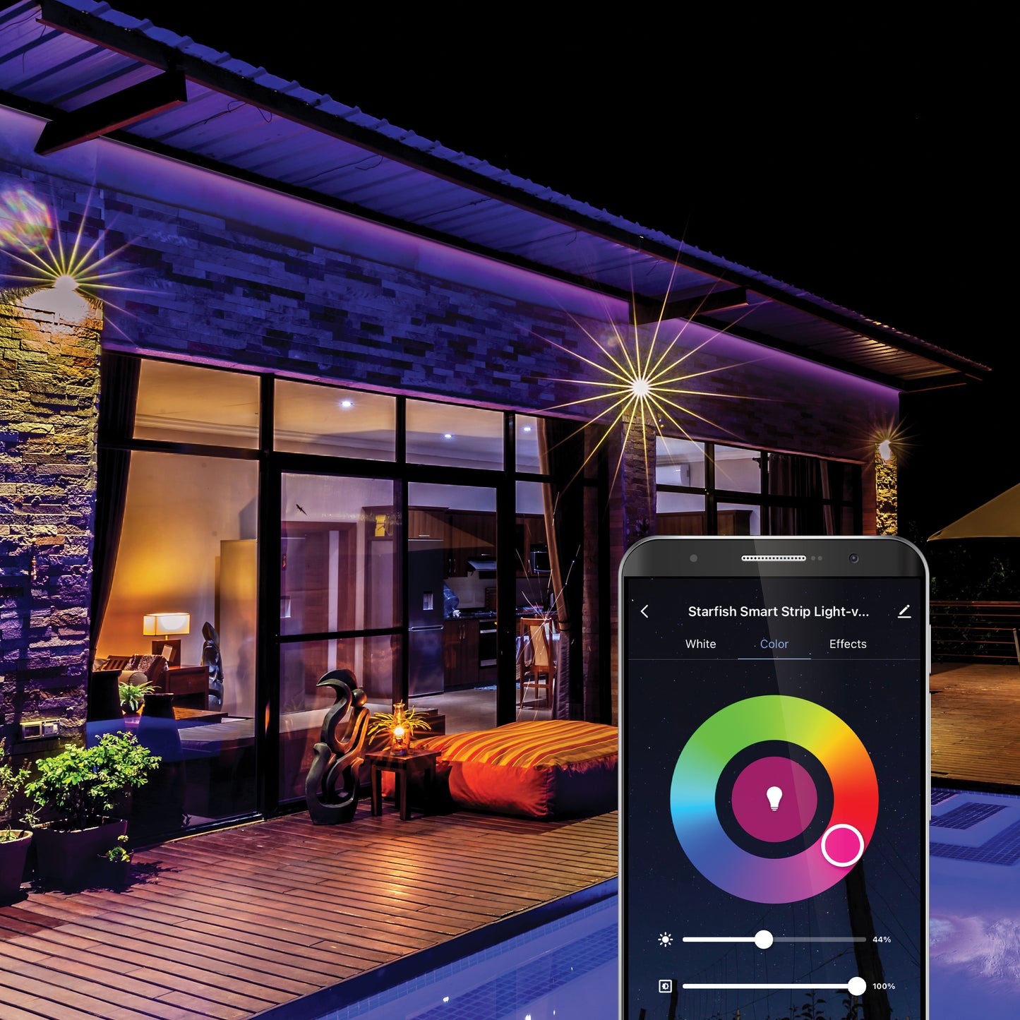 Starfish WiFi Smart LED, 6 Foot RGBW Indoor Tape Light Strip