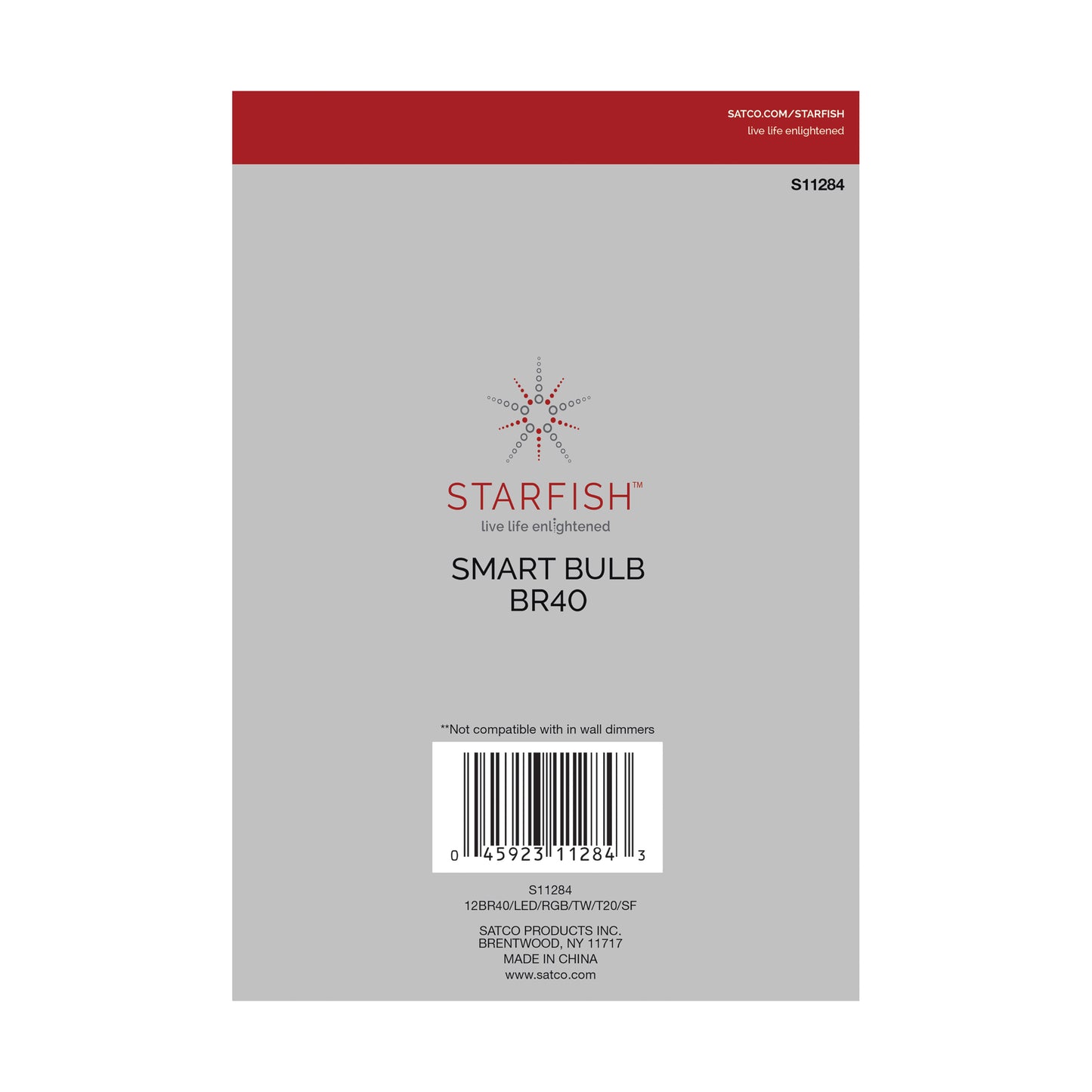12 Watt; BR40 LED; RGB & Tunable White; Starfish IOT; Medium Base; 120 Volt
