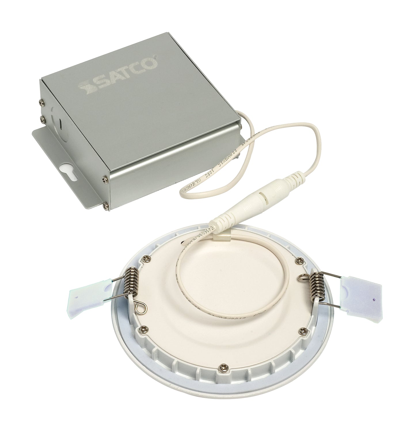 10W LED Direct Wire Downlight; Edge-lit; 4" 5000K; 120 volt; Dimmable; Round; Remote Driver
