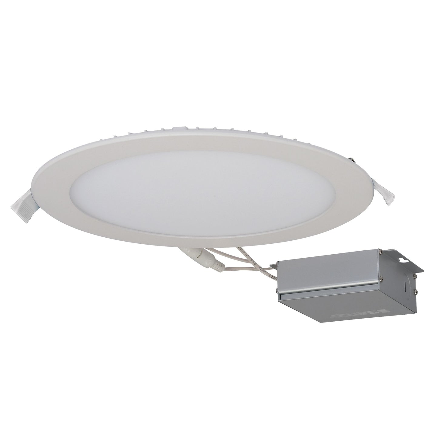 24W LED Direct Wire Downlight; Edge-lit; 8" 5000K; 120 volt; Dimmable; Round; Remote Driver