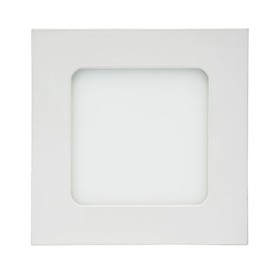 12W LED Direct Wire Downlight; Edge-lit; 6" 4000K; 120 volt; Dimmable; Square; Remote Driver