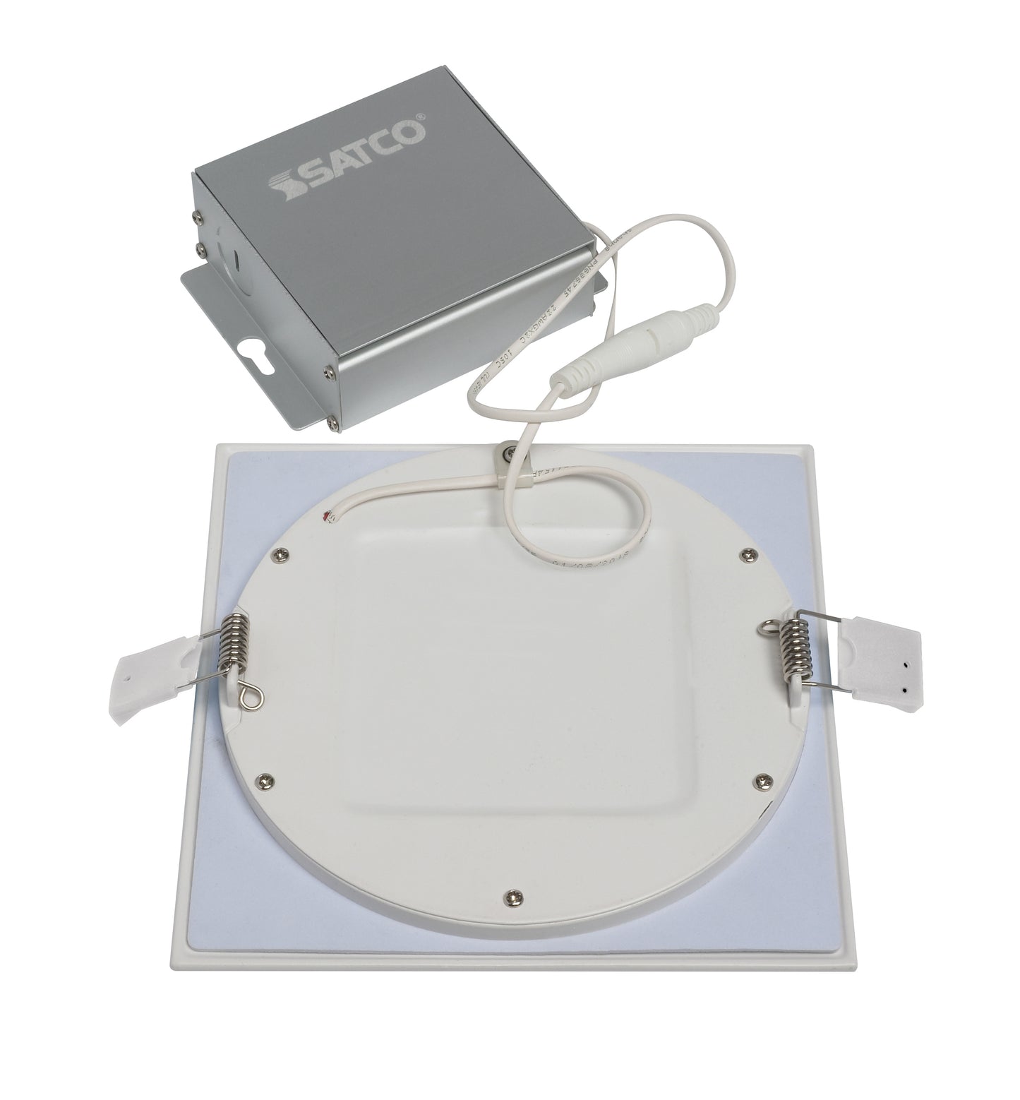 12W LED Direct Wire Downlight; Edge-lit; 6" 5000K; 120 volt; Dimmable; Square; Remote Driver