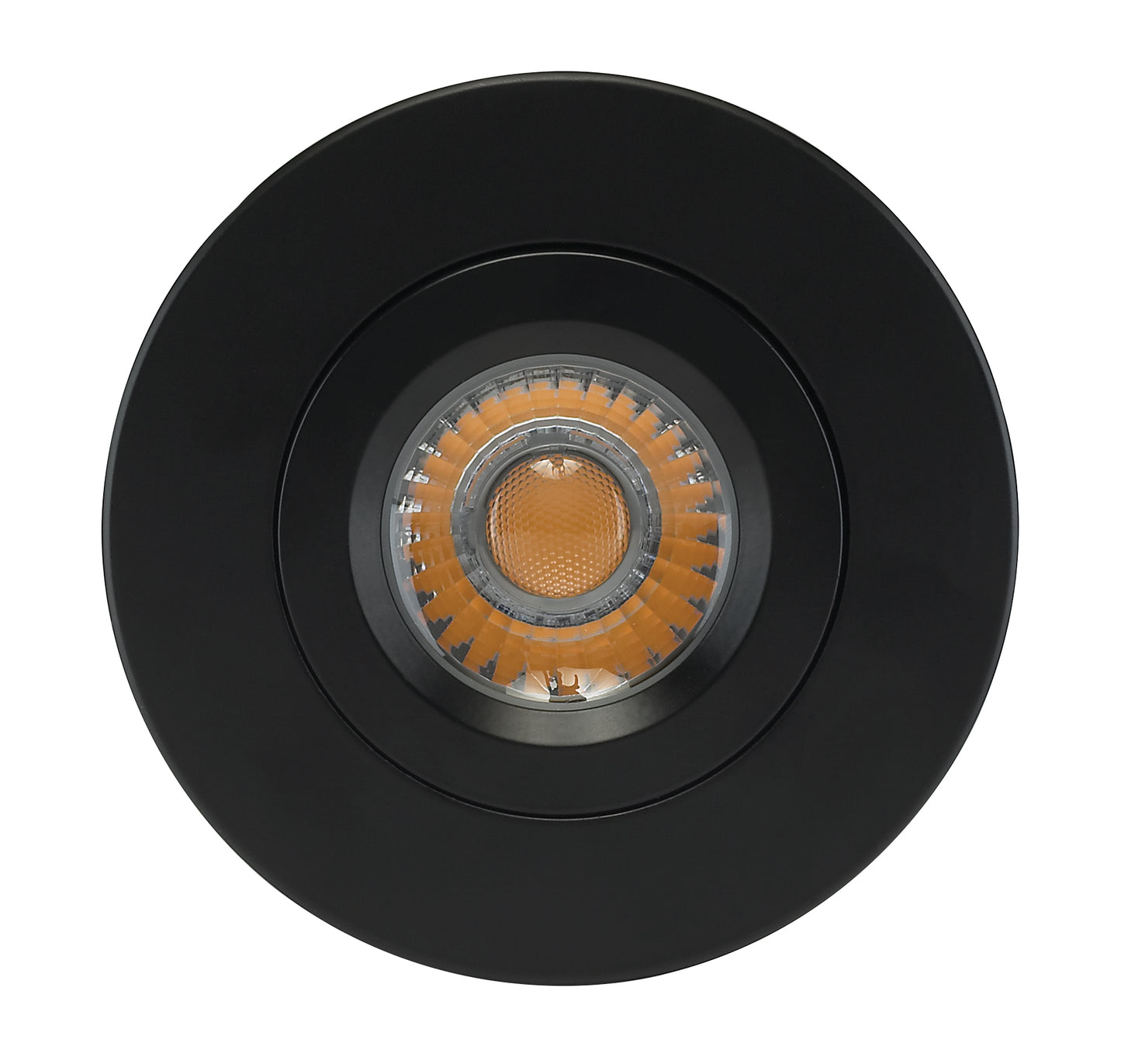 12W LED Direct Wire Downlight; Gimbaled; 4" 3000K; 120 volt; Dimmable; Round; Remote Driver; Black