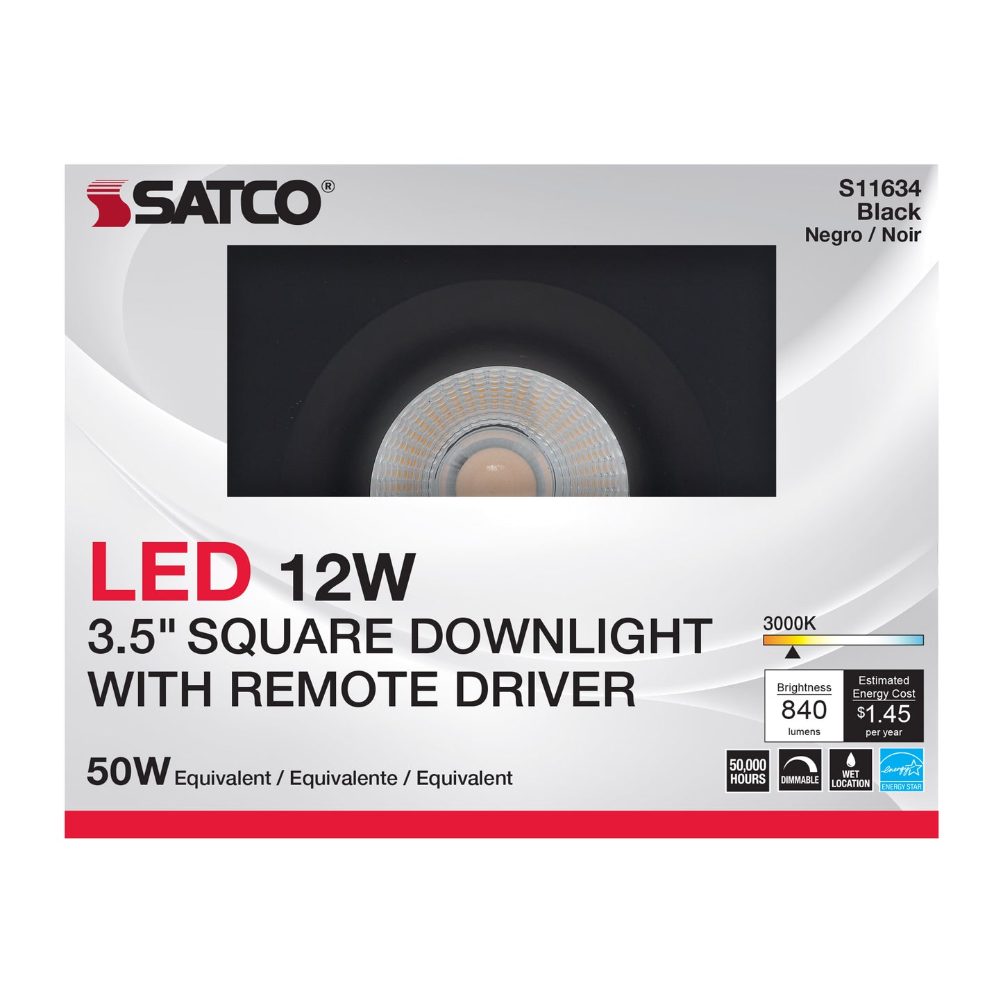 12WLED/DW/DNL3/930/SQ/RD/BK