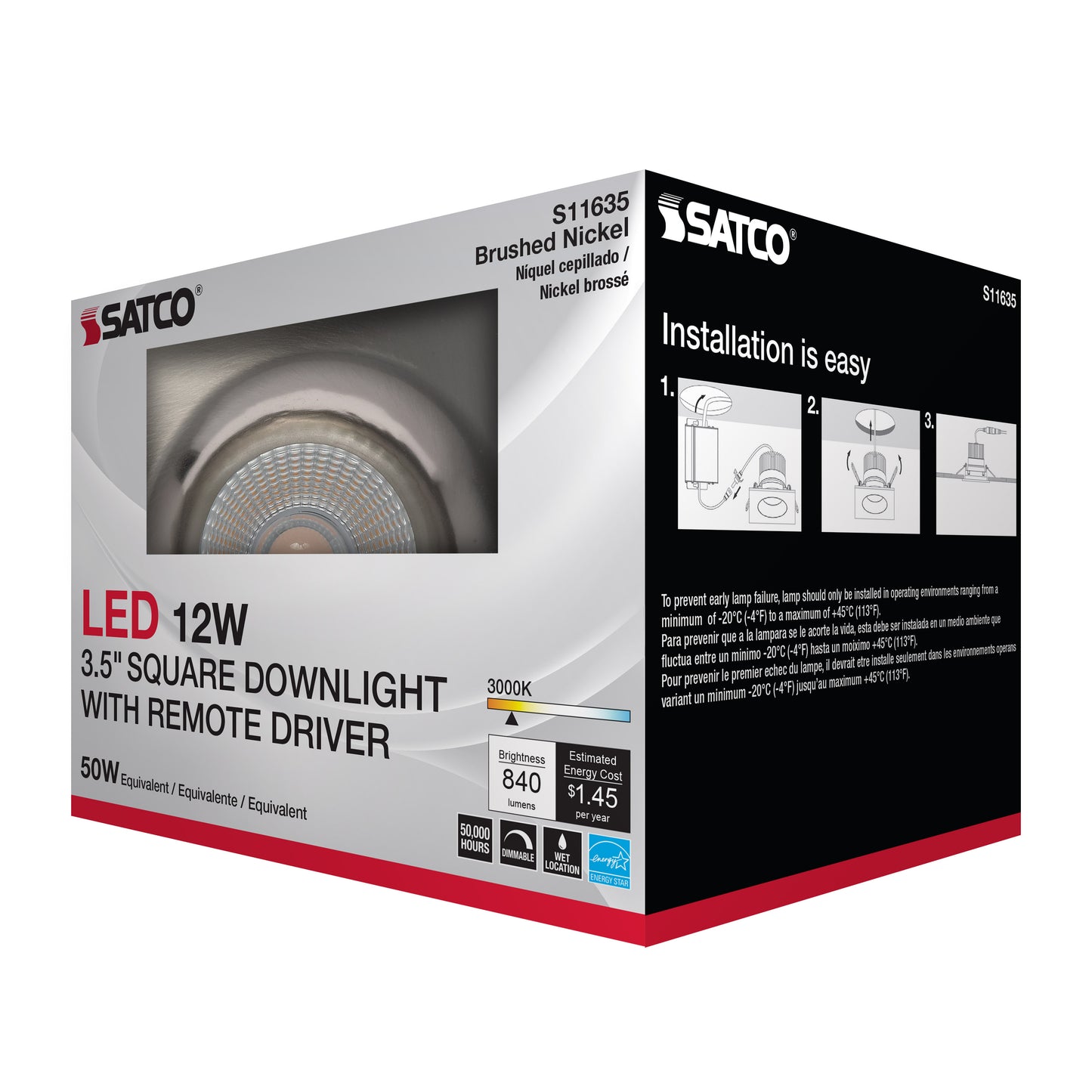 12WLED/DW/DNL3/930/SQ/RD/BN