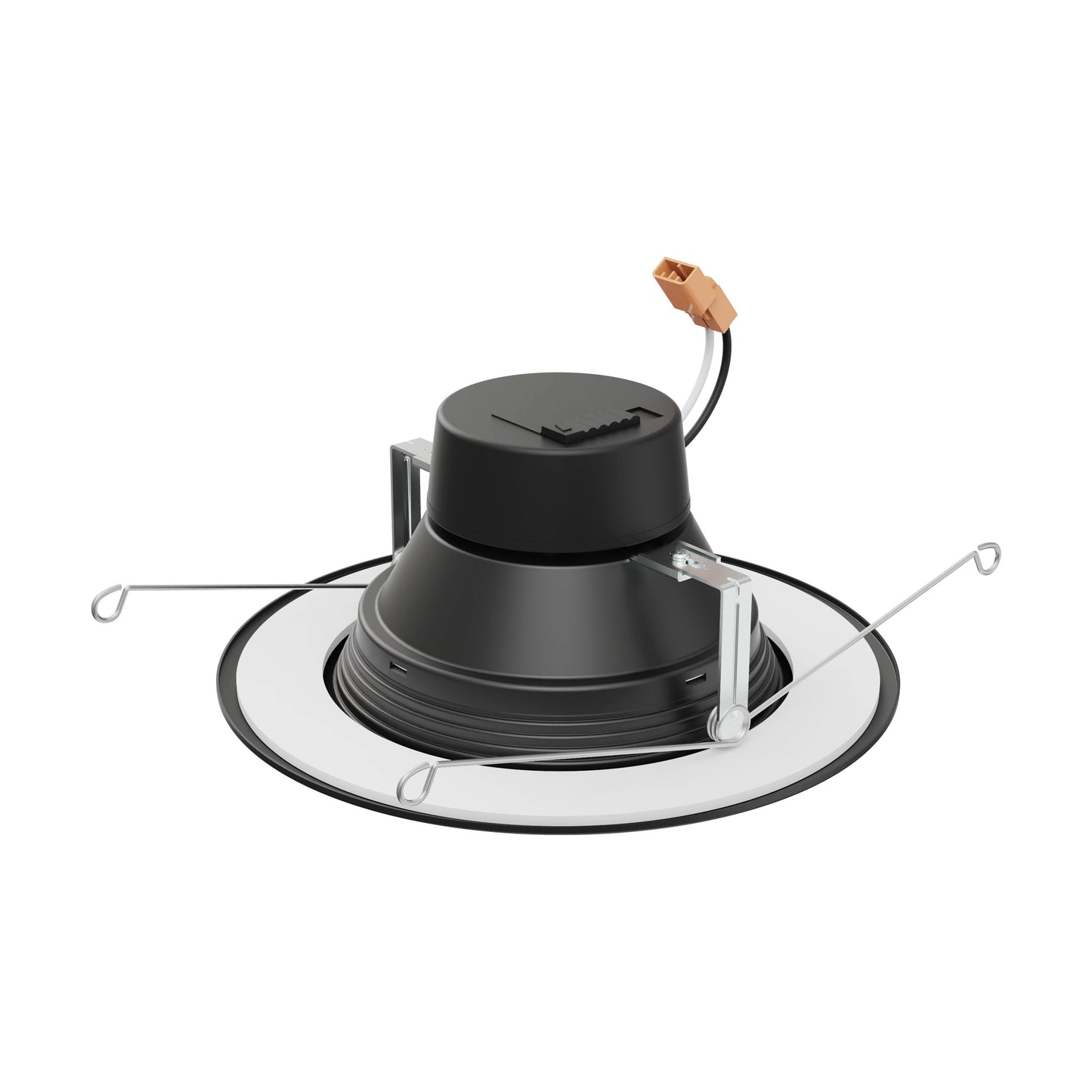 9W; LED Downlight Retrofit; 5 Inch - 6" CCT Selectable; 120 volts; Dimmable; Black Finish