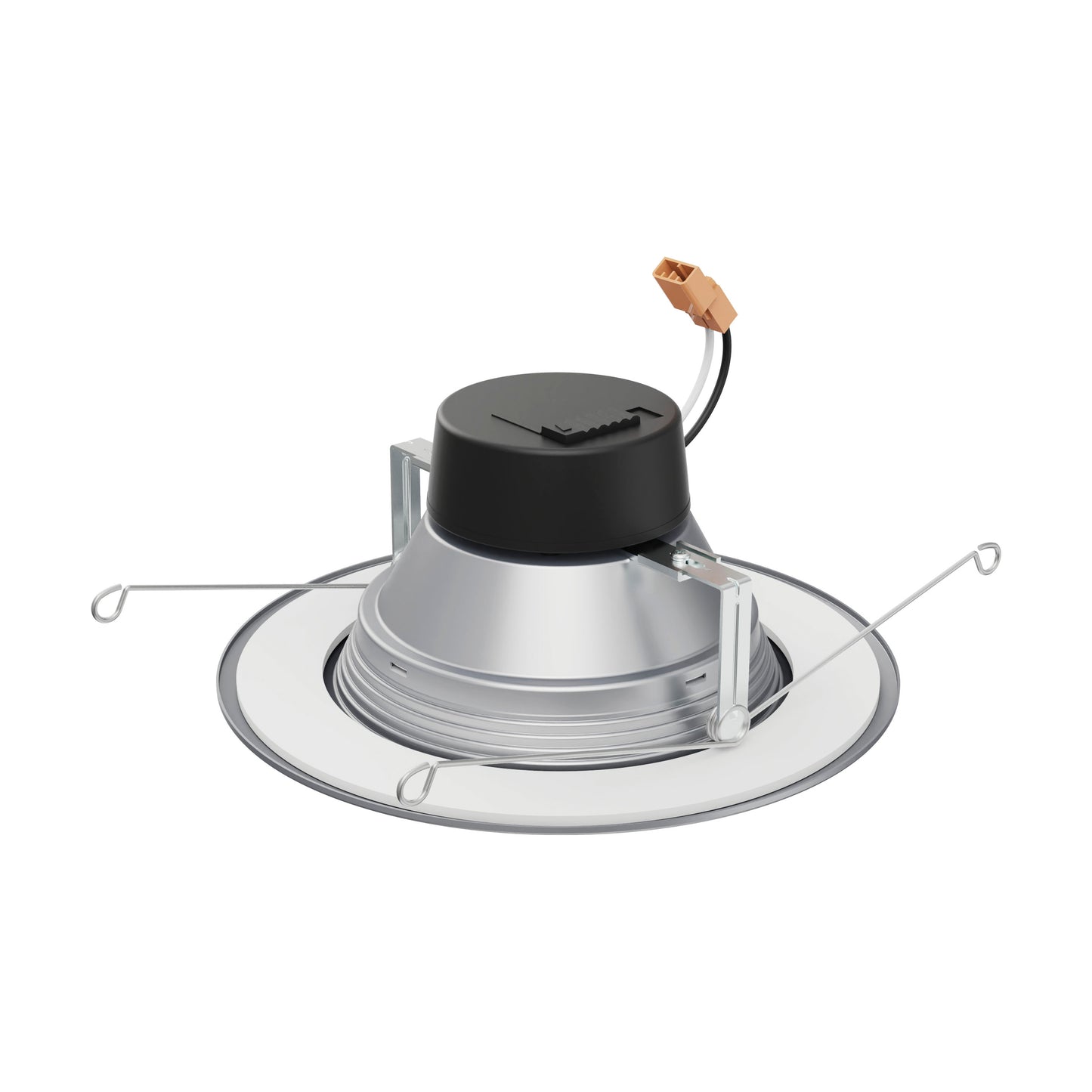 9W; LED Downlight Retrofit; 5 Inch - 6" CCT Selectable; 120 volts; Dimmable; Brushed Nickel Finish