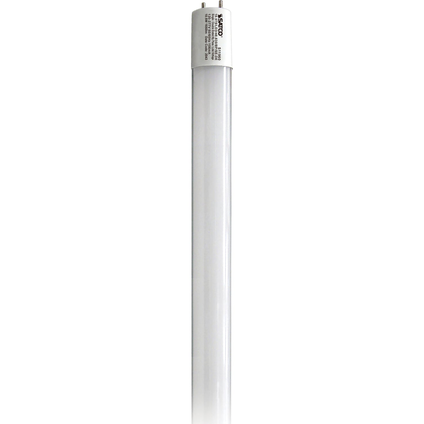 10.5 Watt T8 LED; 4Ft; 3000K; Medium Bi Pin base; 50000 Average rated hours; 1700 Lumens; Type B; Ballast Bypass; Single or Double Ended Wiring