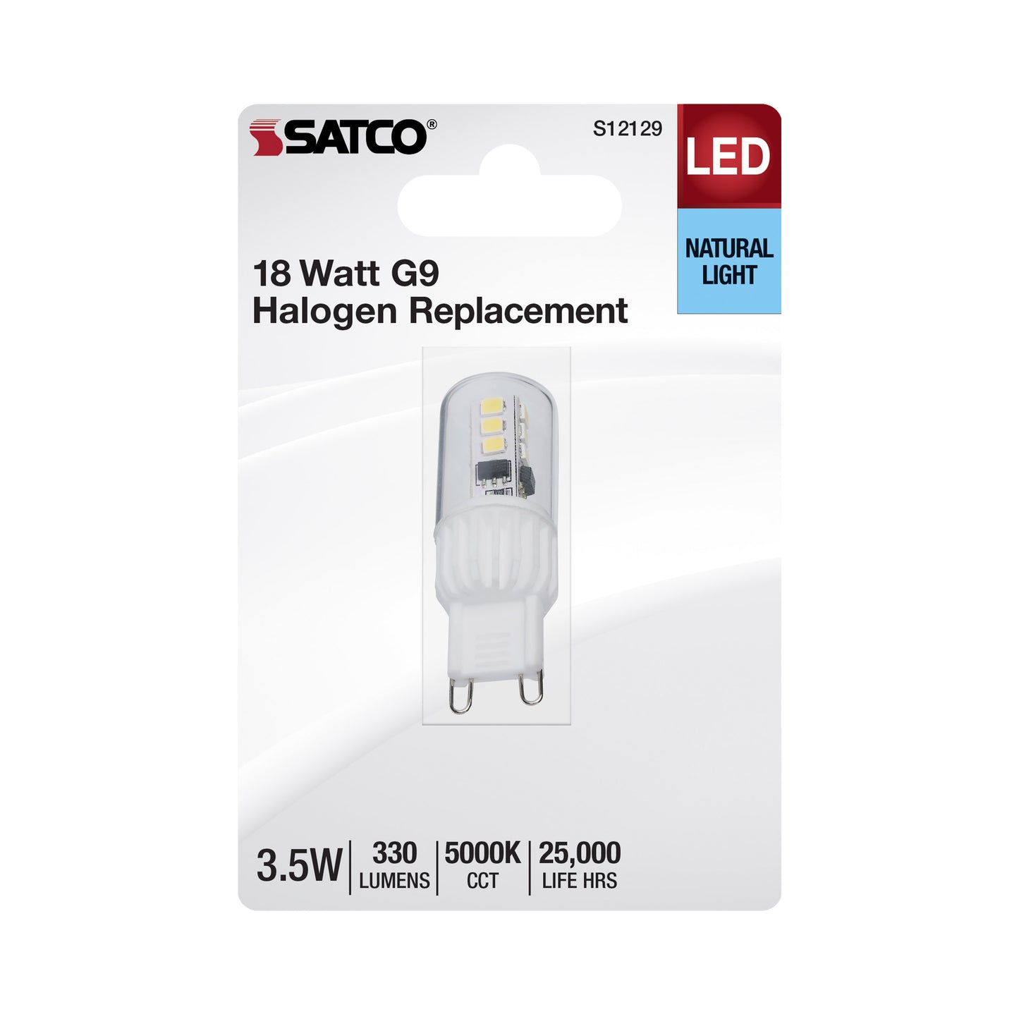 3.5 Watt Mini LED; G9 Base; 5000K; Clear Finish; 120 Volt