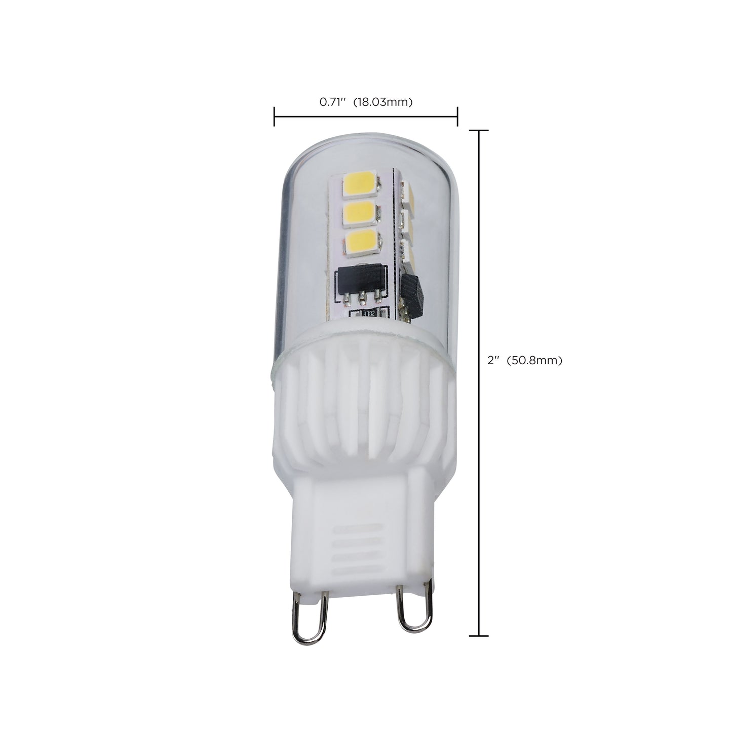 3.5 Watt Mini LED; G9 Base; 5000K; Clear Finish; 120 Volt
