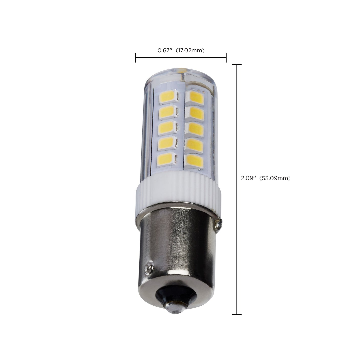 4.5 Watt Mini LED; Bayonet Single Contact Base; 5000K; Clear Finish; 12 Volt