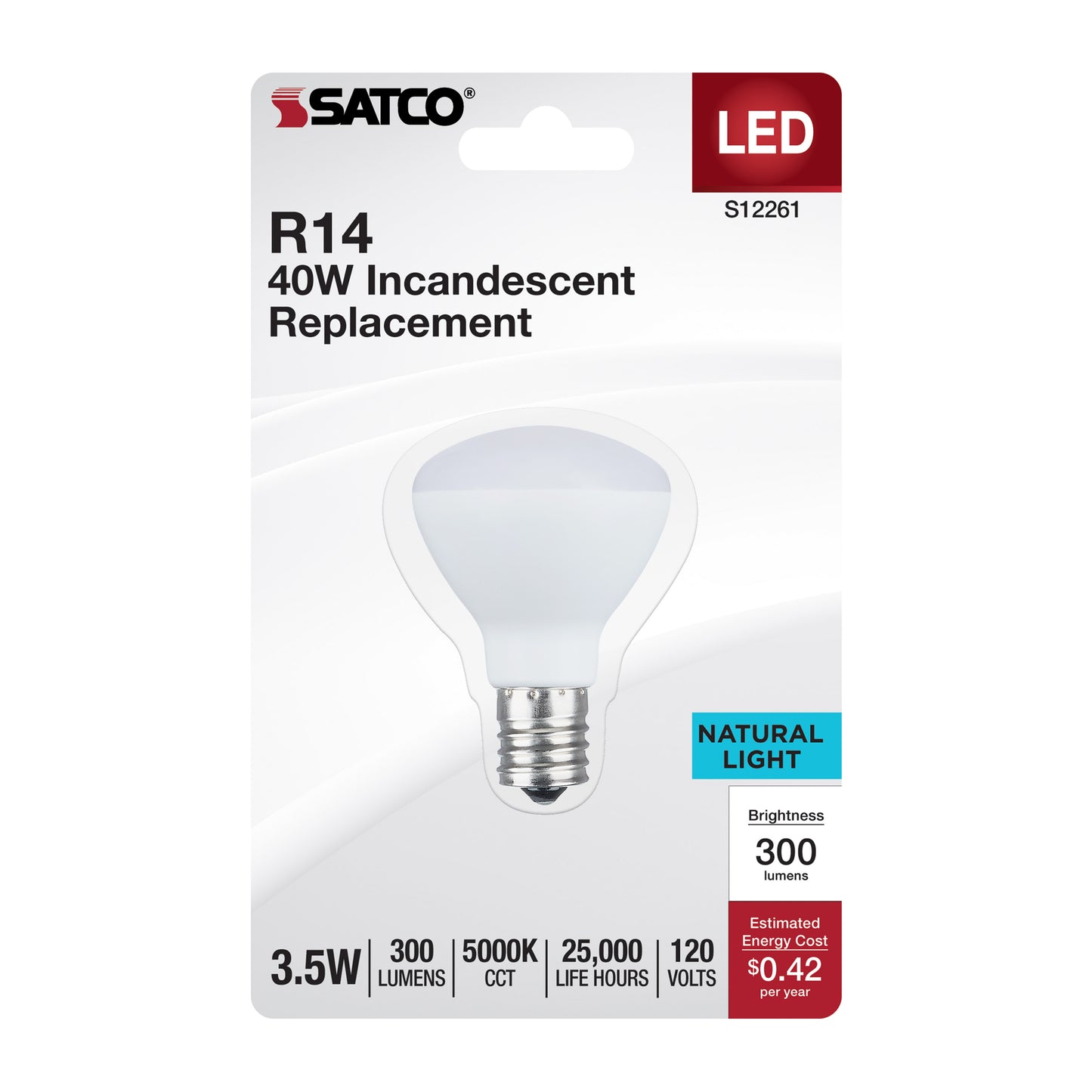 3.5 Watt; R14 LED; Intermediate Base; 5000K CCT; Frost Finish; 120 Volt