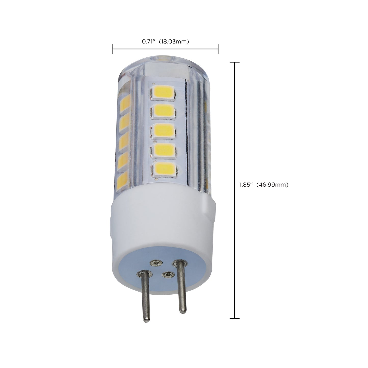 4.5 Watt T6 LED; Clear Finish; GY6.35 Base; 5000K; 12 Volt