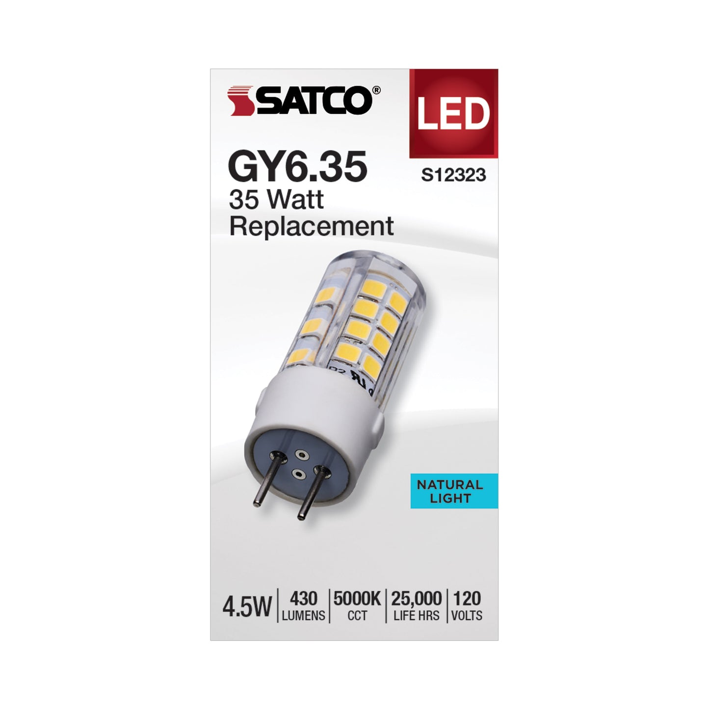4.5 Watt T6 LED; Clear Finish; GY6.35 Base; 5000K; 120 Volt