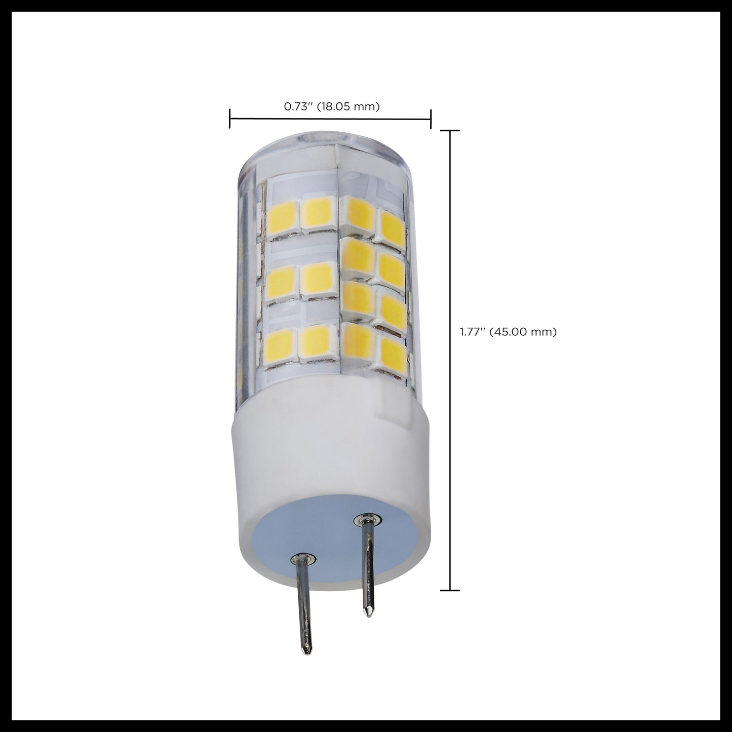 4.5 Watt T6 LED; Clear Finish; G8 Base; 5000K; 120 Volt