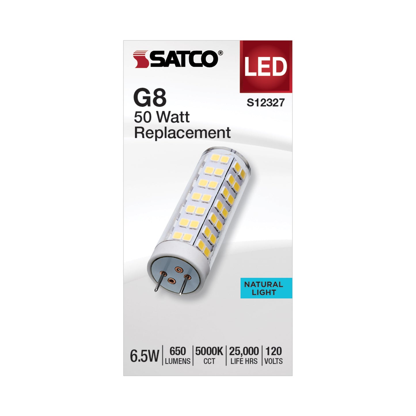 6.5 Watt T6 LED; Clear Finish; G8 Base; 5000K; 120 Volt