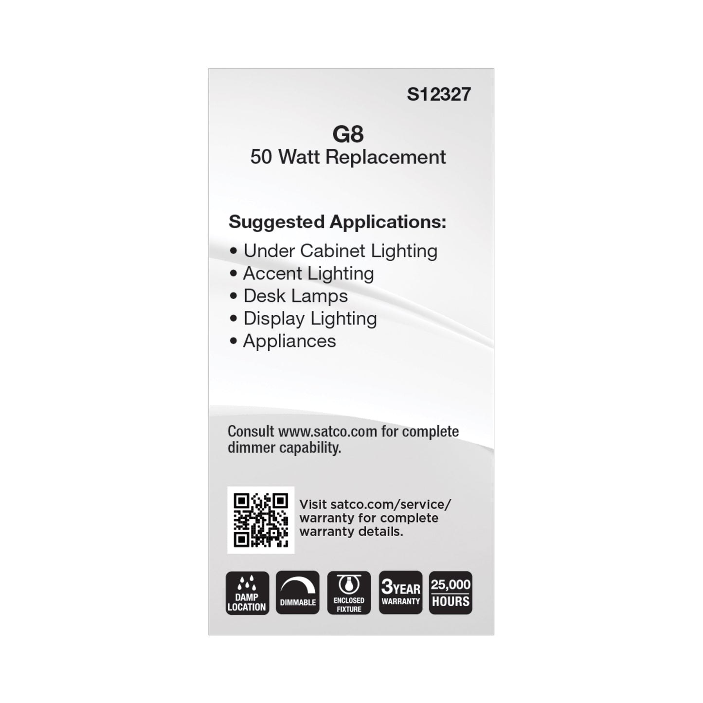 6.5 Watt T6 LED; Clear Finish; G8 Base; 5000K; 120 Volt