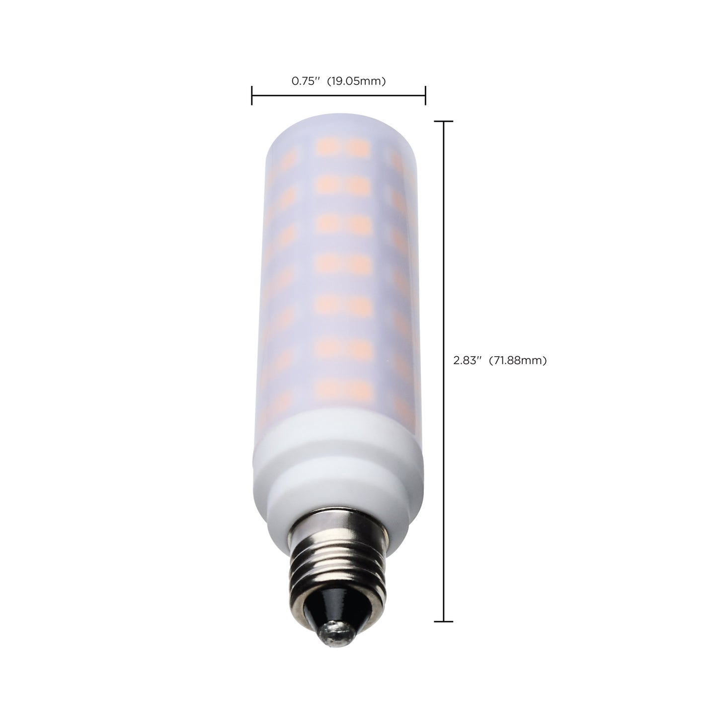 6.5 Watt T6 LED; Frost Finish; E11 Base; 3000K; 120 Volt