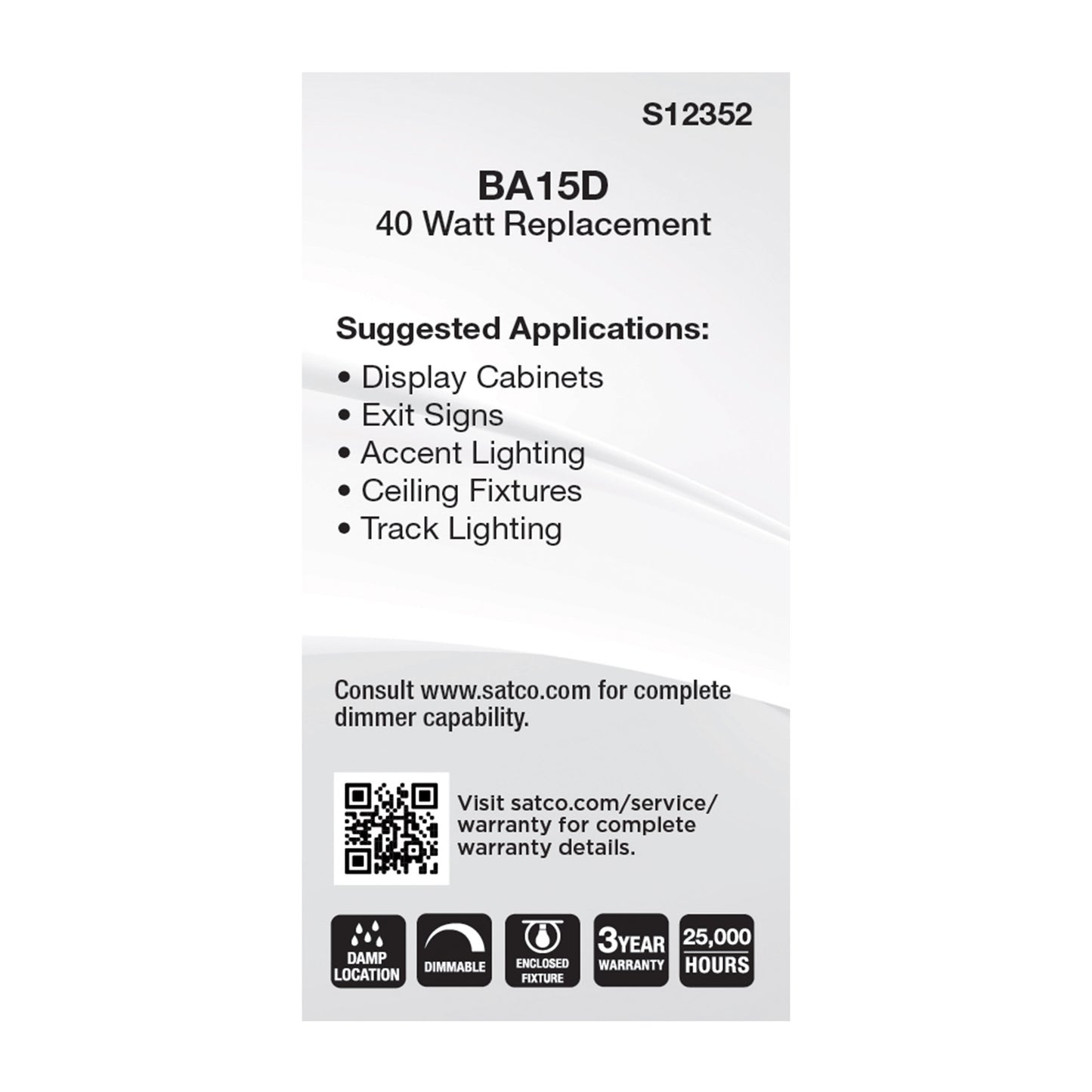 5 Watt T6 LED; Frost Finish; DC Base; 3000K; 120 Volt