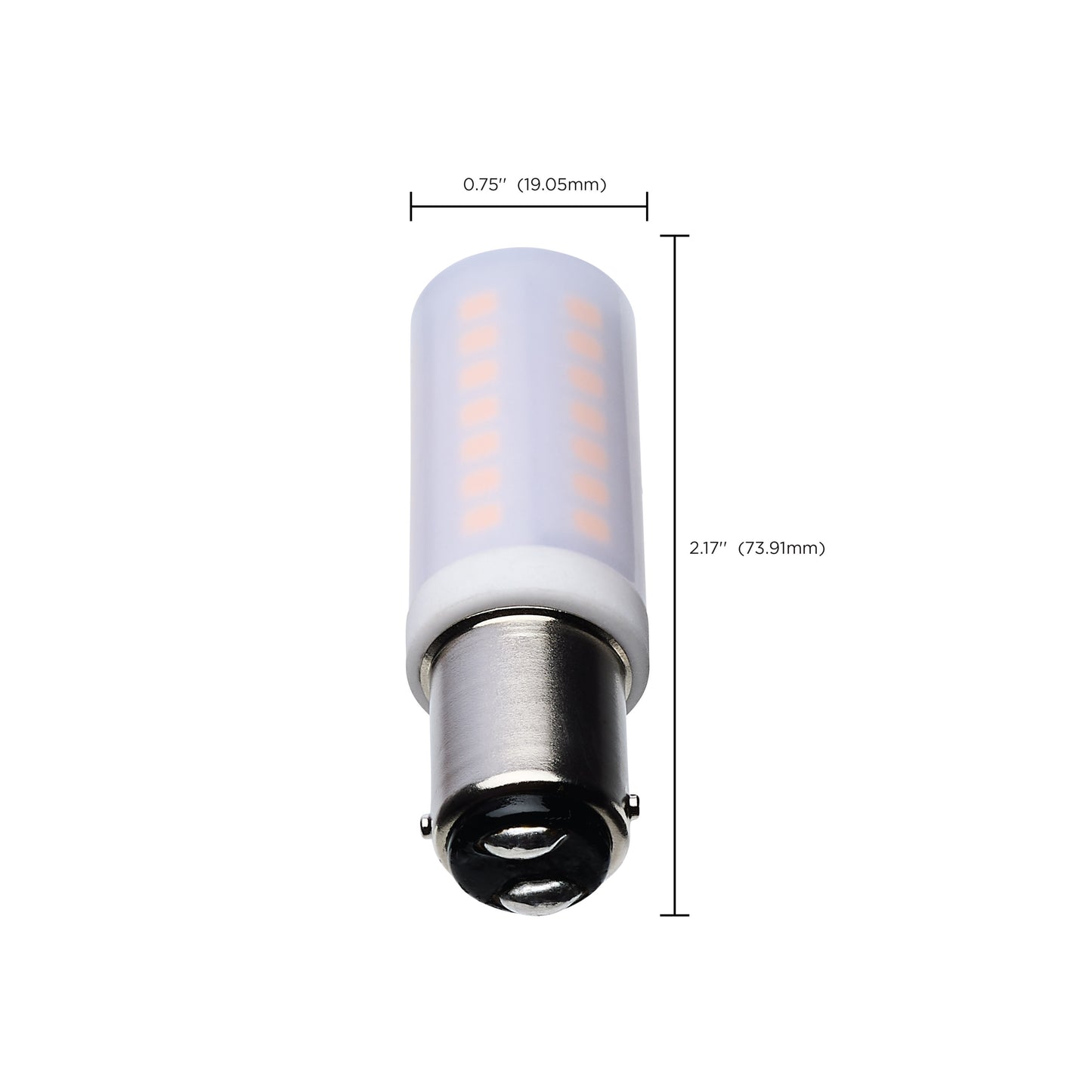 5 Watt T6 LED; Frost Finish; DC Base; 3000K; 120 Volt