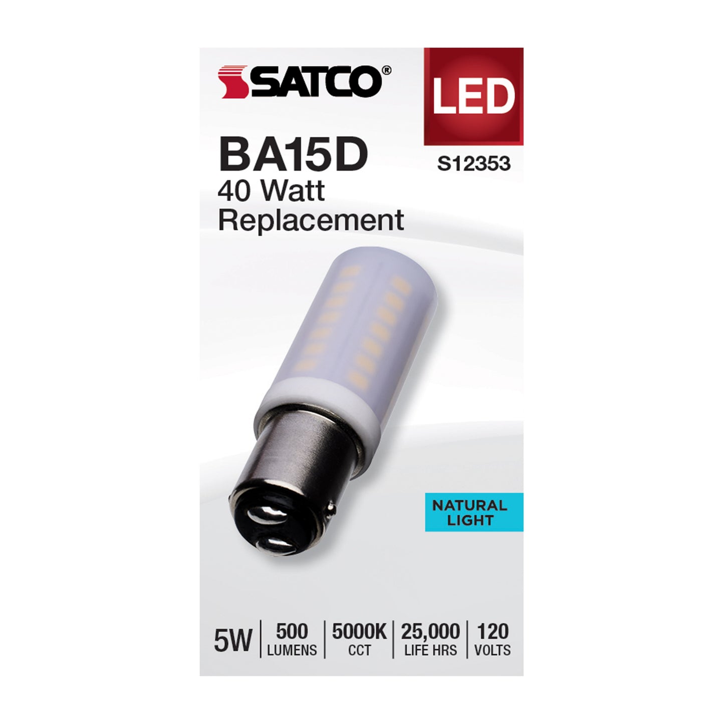 5 Watt T6 LED; Frost Finish; DC Base; 5000K; 120 Volt