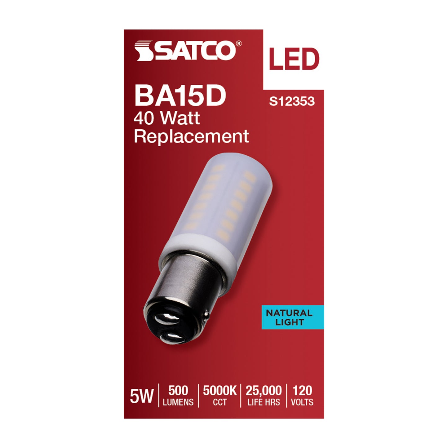 5 Watt T6 LED; Frost Finish; DC Base; 5000K; 120 Volt