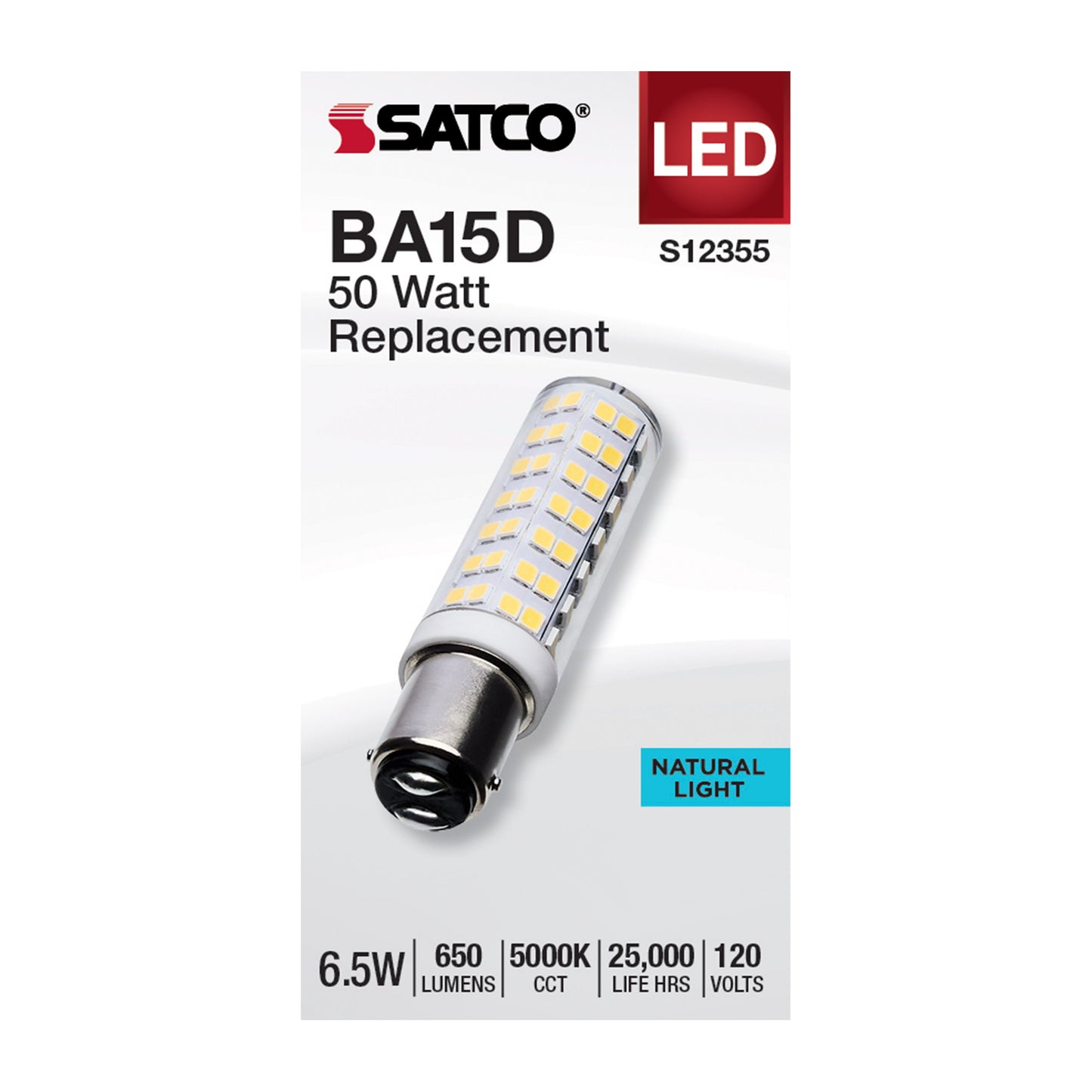 6.5 Watt T6 LED; Clear Finish; DC Base; 5000K; 120 Volt