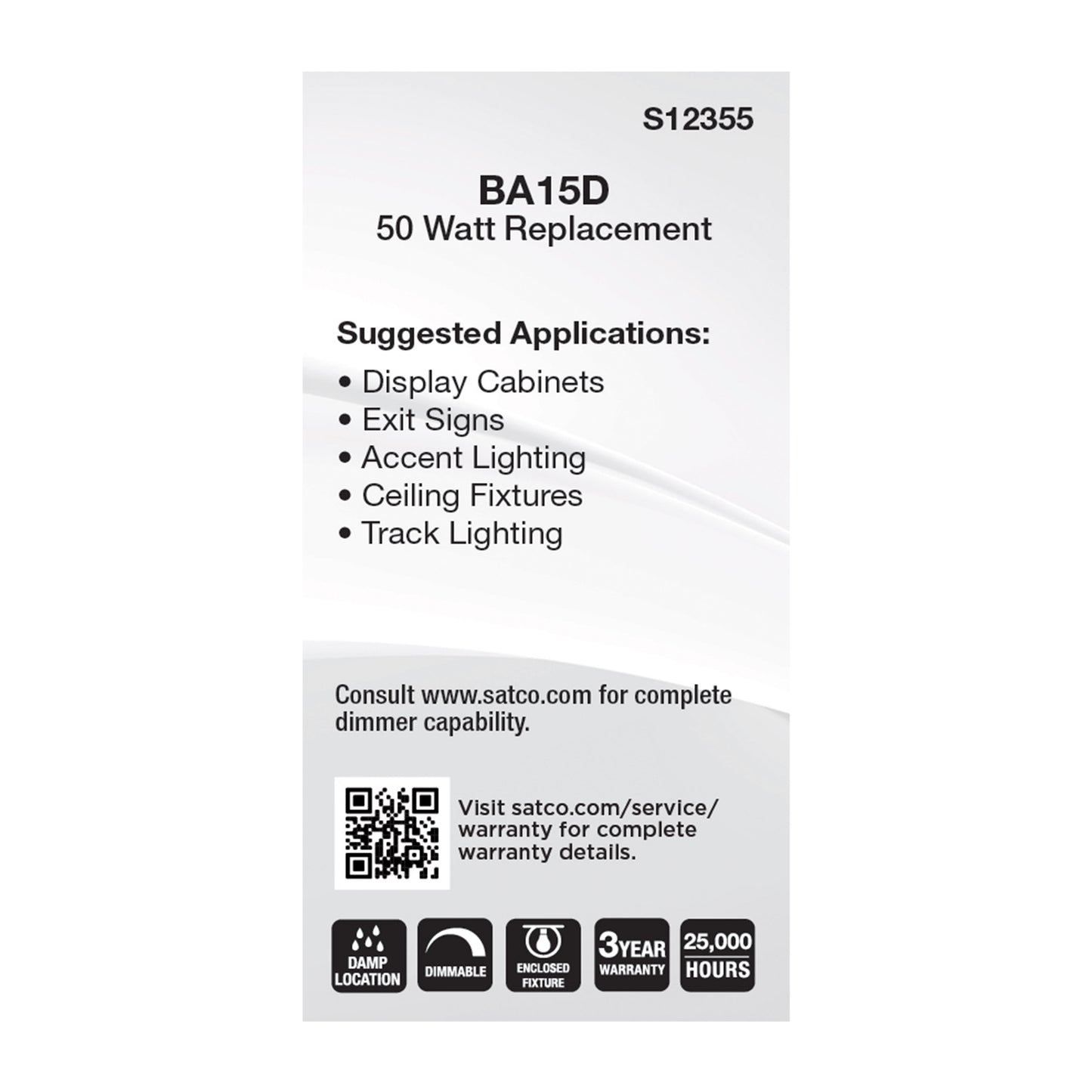 6.5 Watt T6 LED; Clear Finish; DC Base; 5000K; 120 Volt