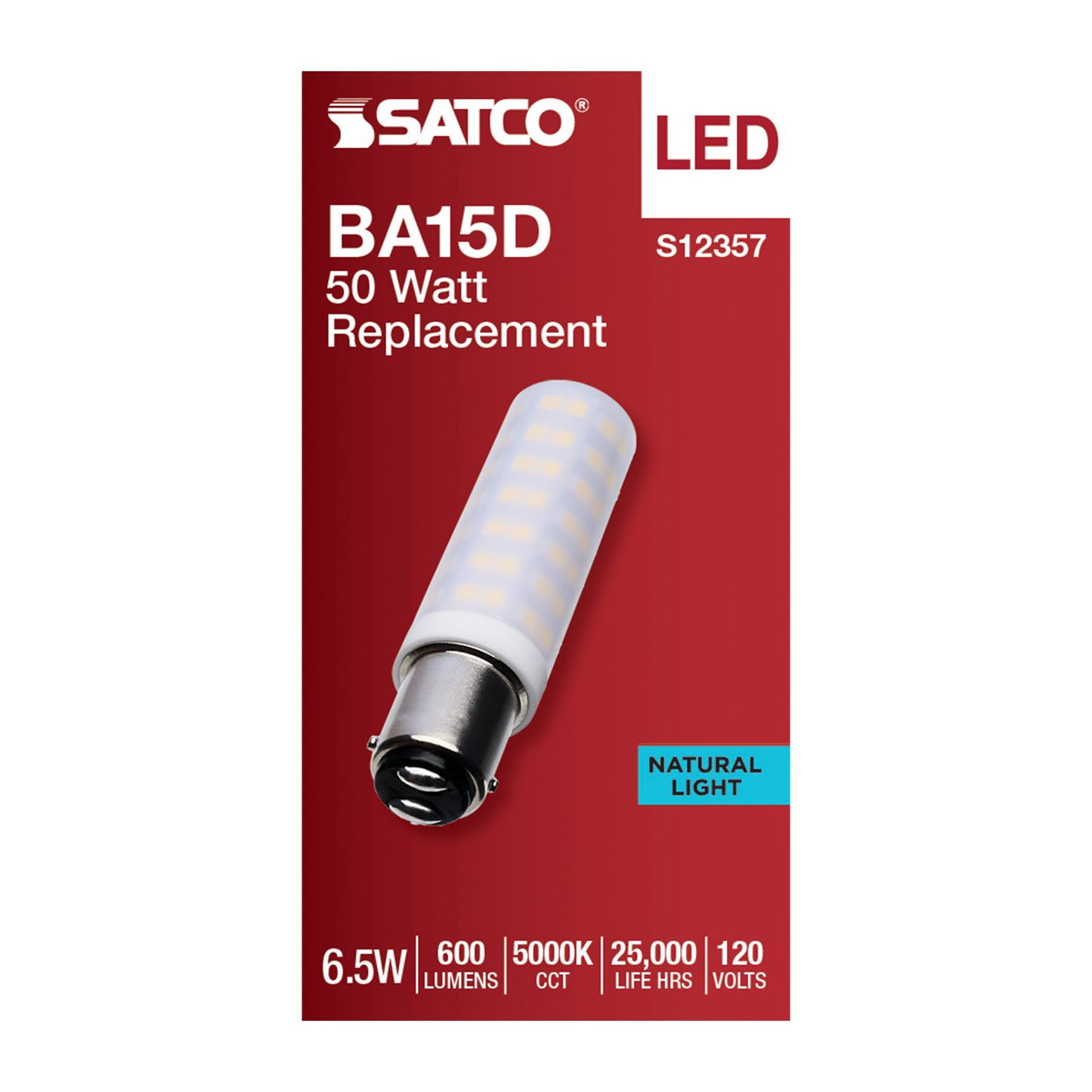 6.5 Watt T6 LED; Frost Finish; DC Base; 5000K; 120 Volt