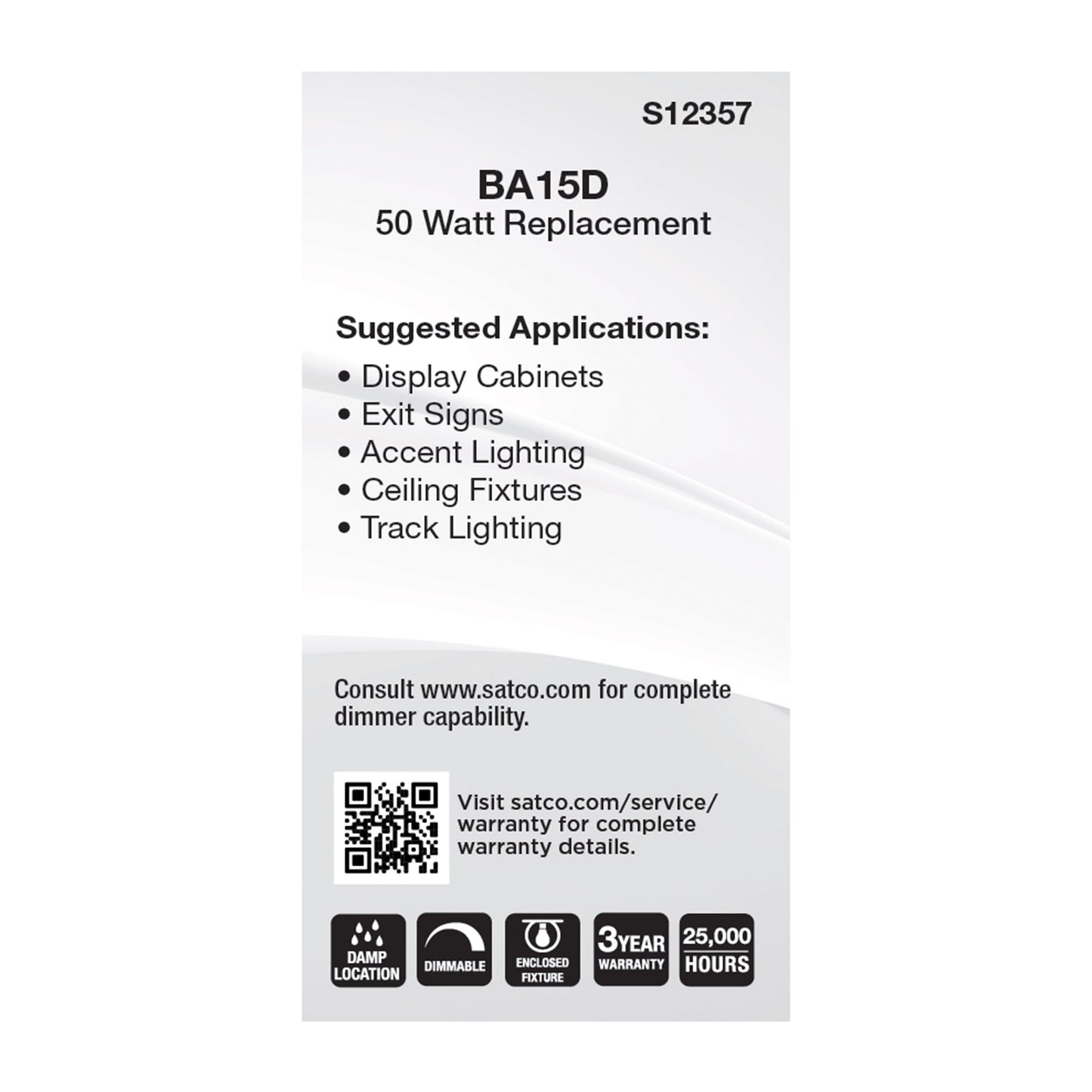6.5 Watt T6 LED; Frost Finish; DC Base; 5000K; 120 Volt