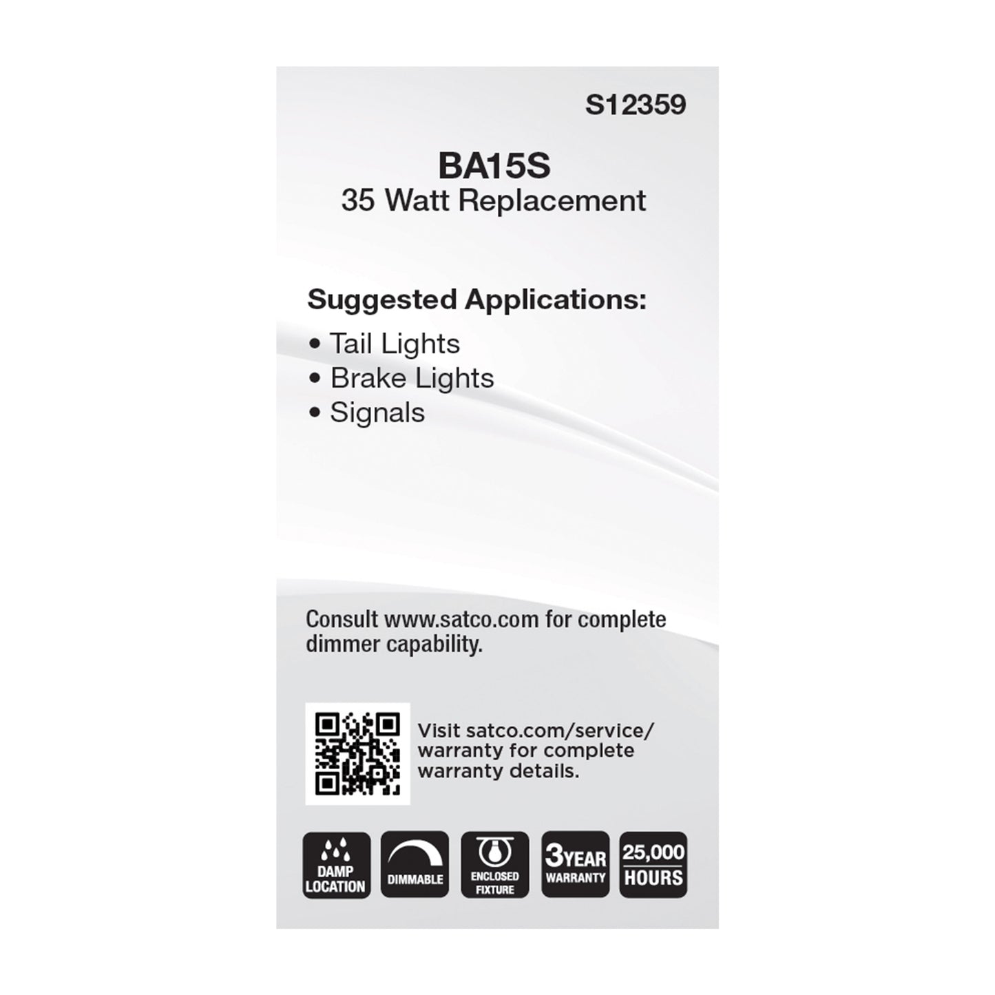4.5 Watt T6 LED; Clear Finish; BA15s Base; 5000K; 12 Volt