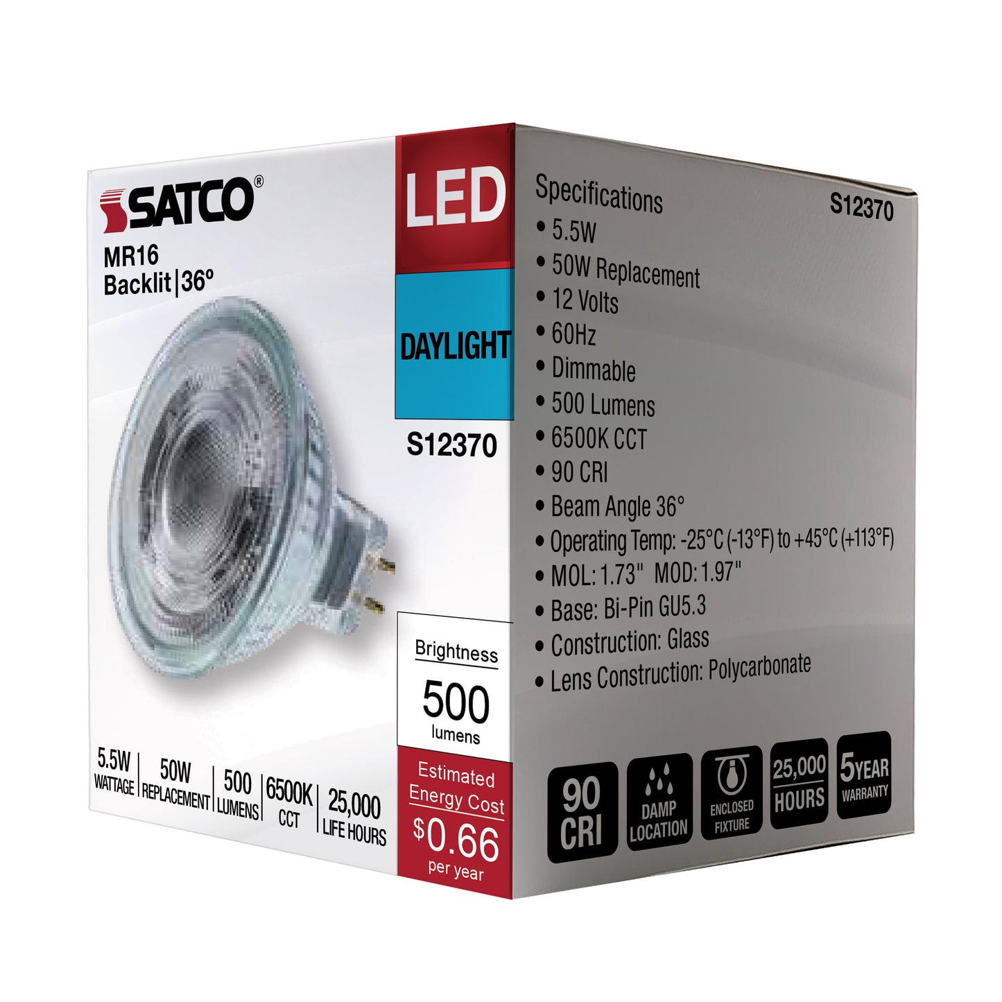 5.5MR16/GB/965/FL36/12V