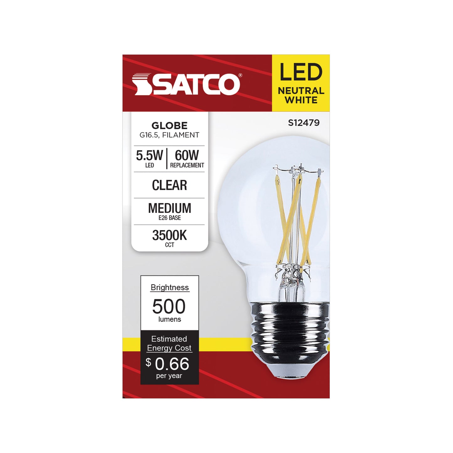 5.5G16.5/LED/CL/935/120V/E26