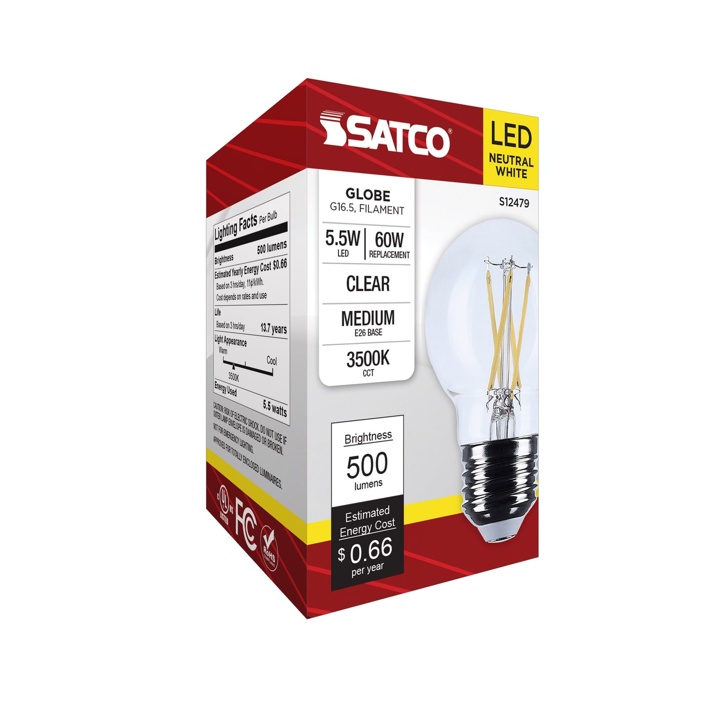 5.5G16.5/LED/CL/935/120V/E26