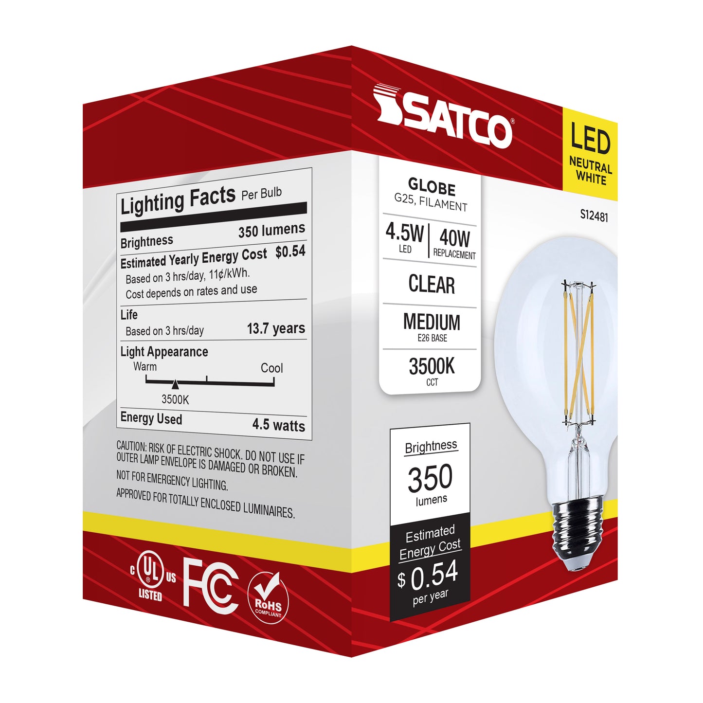 4.5G25/LED/CL/935/120V