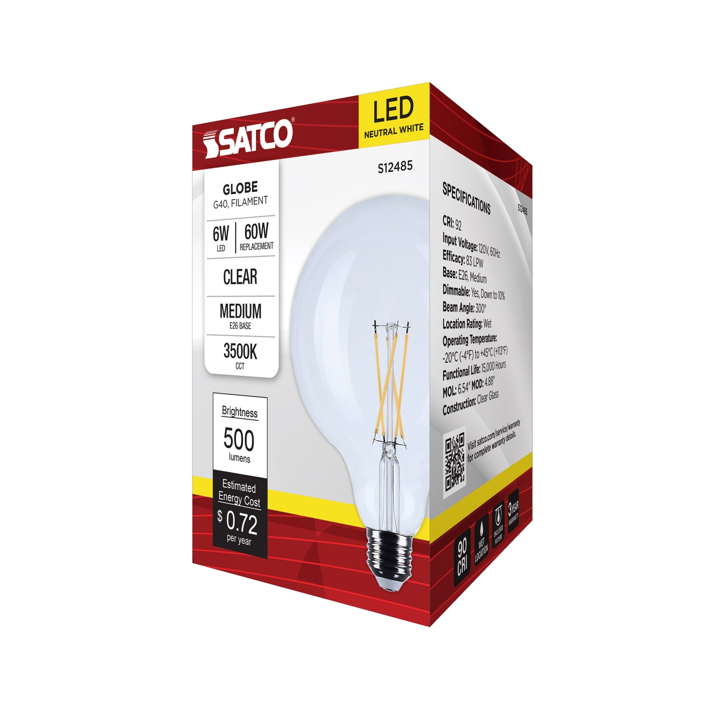 6G40/CL/LED/E26/935/120V