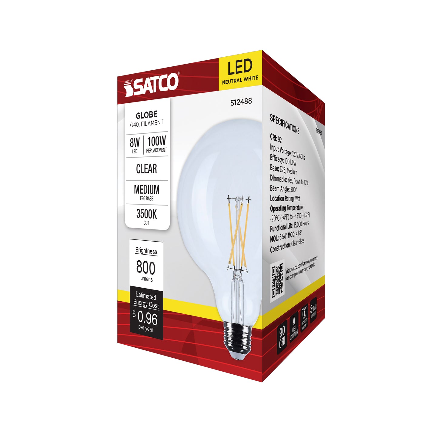 8G40/CL/LED/E26/935/120V