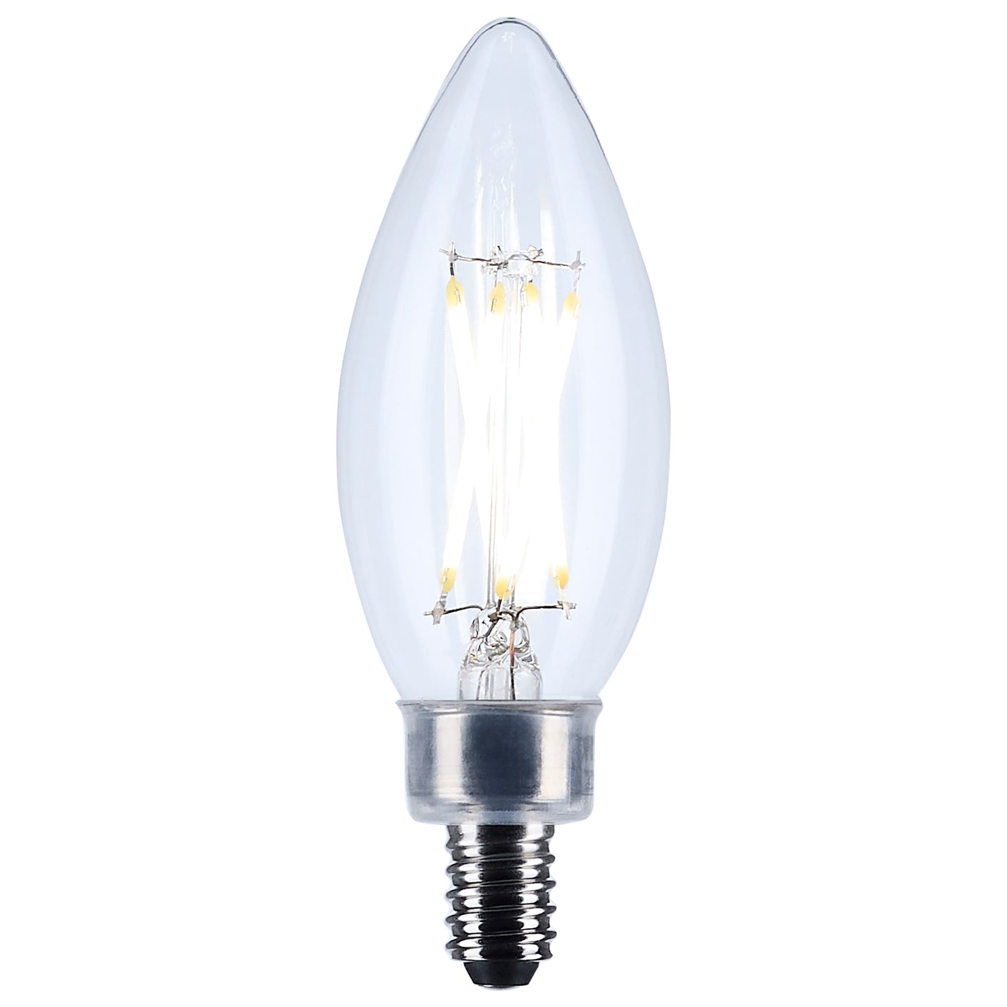4 Watt B11 LED; Candelabra Base; Clear; 5000K CCT; 120 Volt; 10-pk