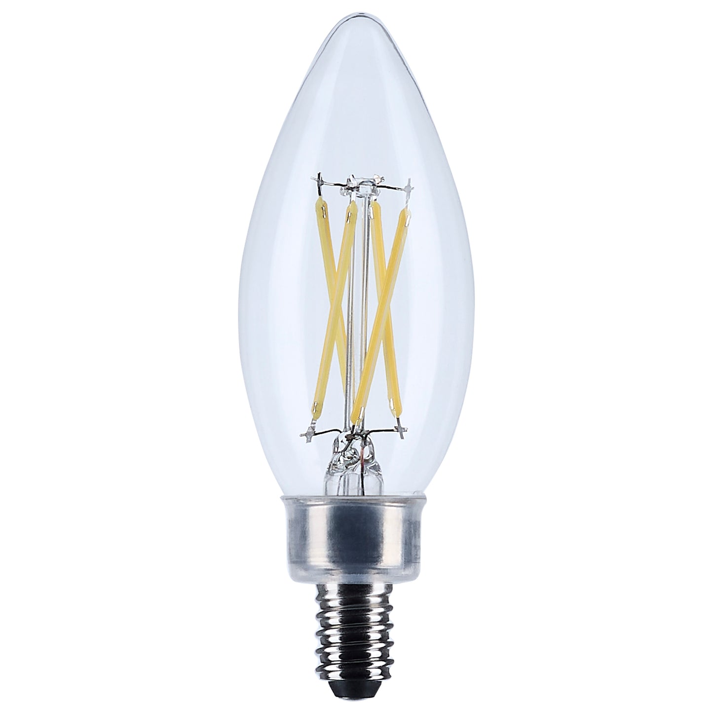 4 Watt B11 LED; Candelabra Base; Clear; 5000K CCT; 120 Volt; 10-pk