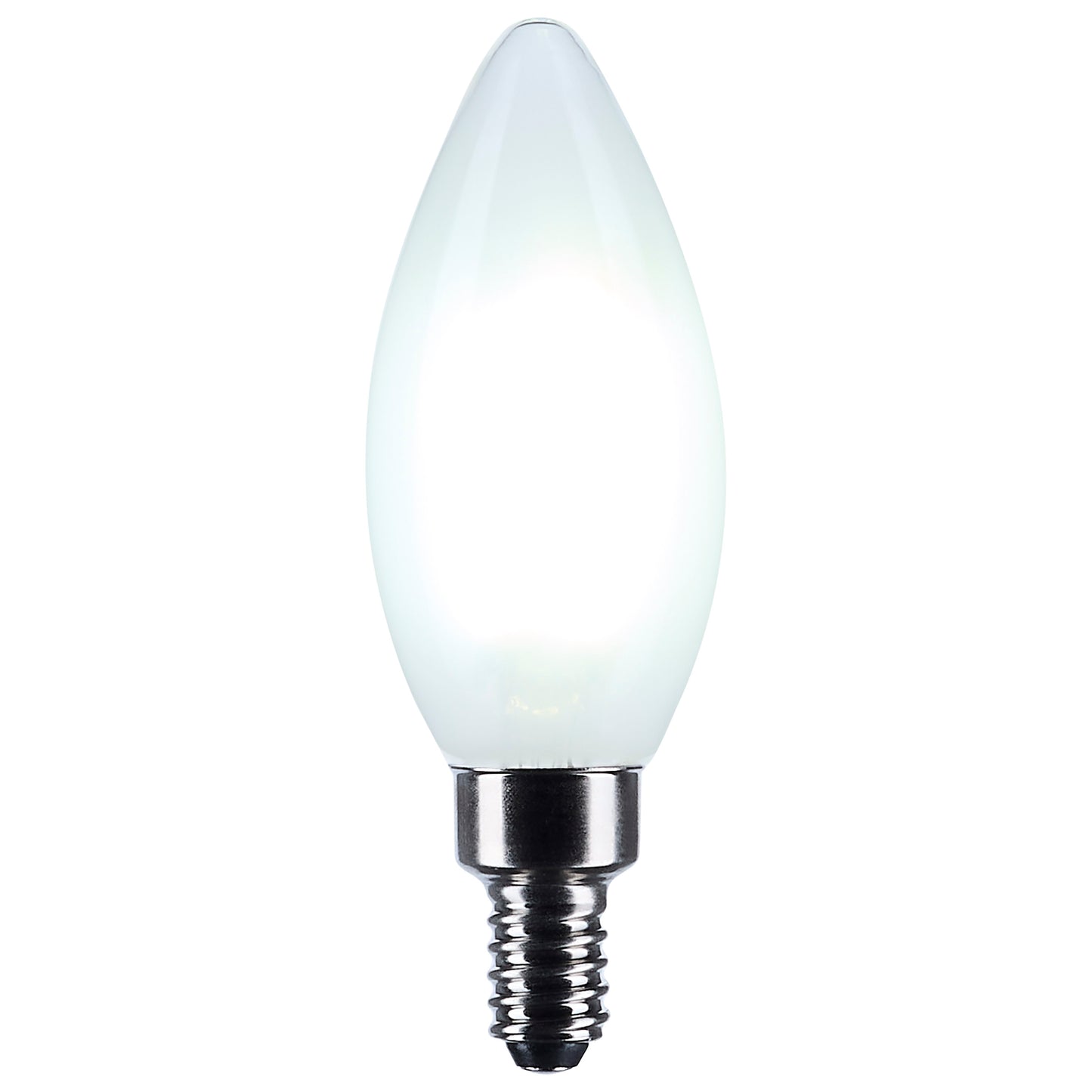 8 Watt B11 LED; Candelabra Base; Candle-Tip; Frost Finish; 5000K CCT; 120 Volt
