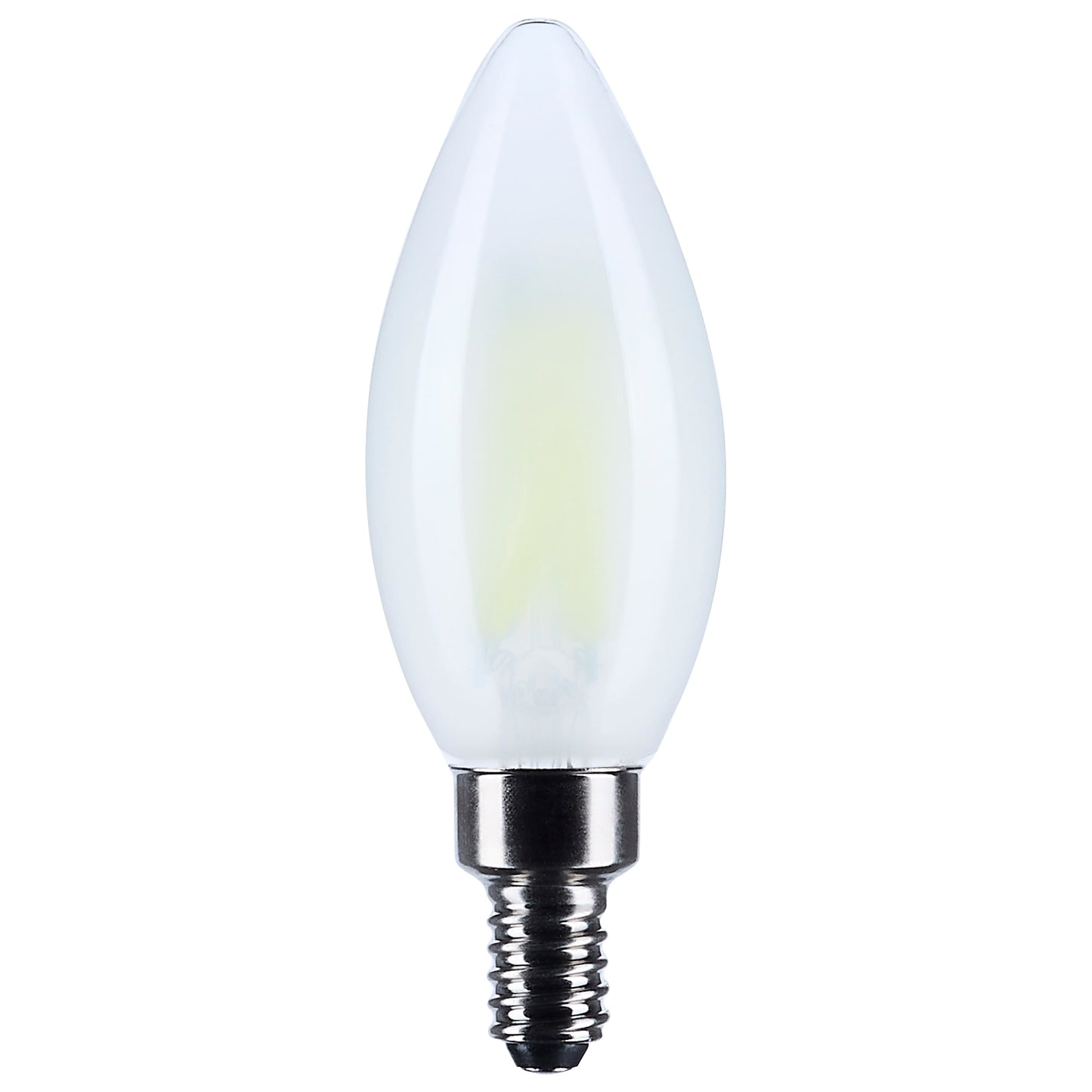 8 Watt B11 LED; Candelabra Base; Candle-Tip; Frost Finish; 5000K CCT; 120 Volt