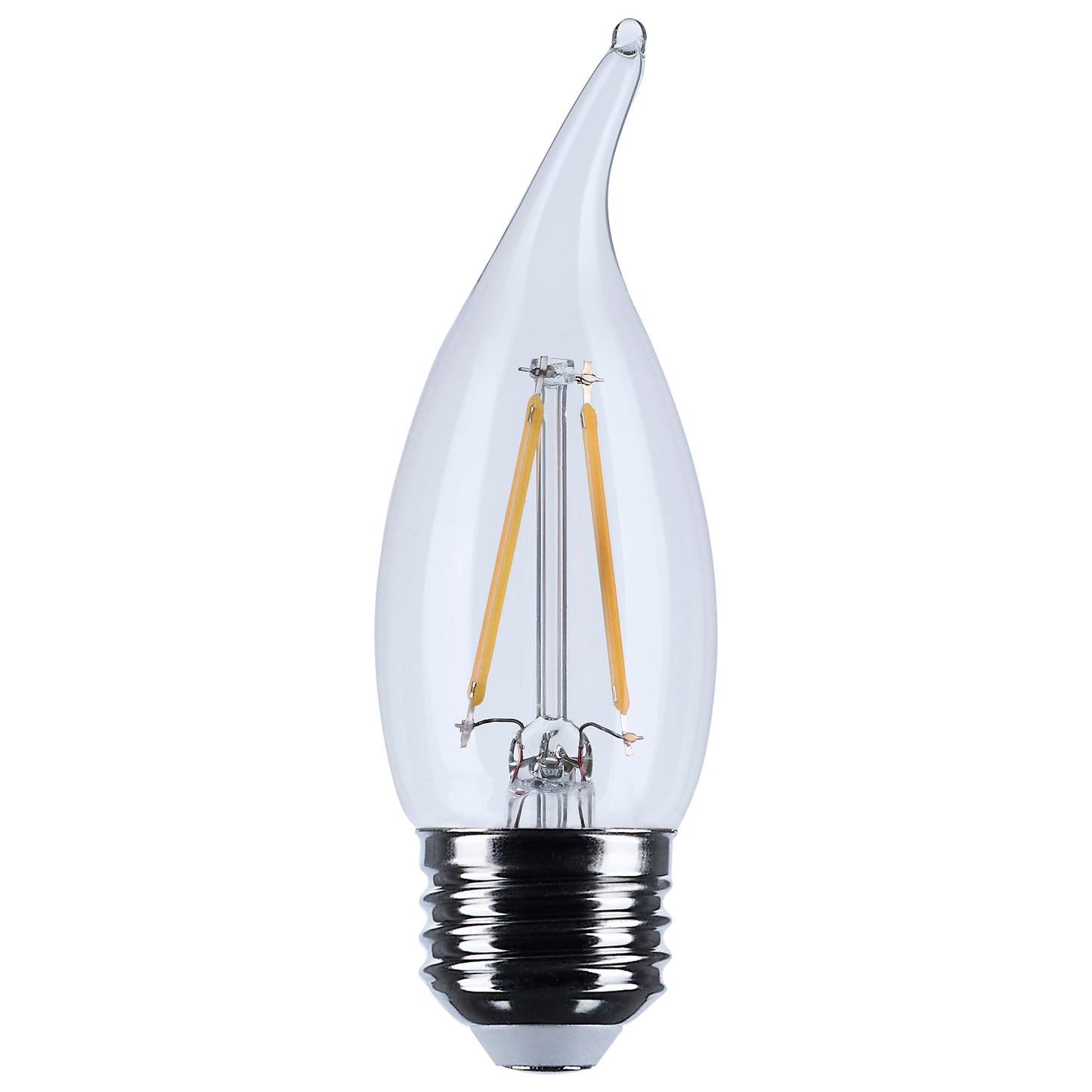 3 Watt CA10 LED; Medium Base; Clear; 3000K CCT; 120 Volt