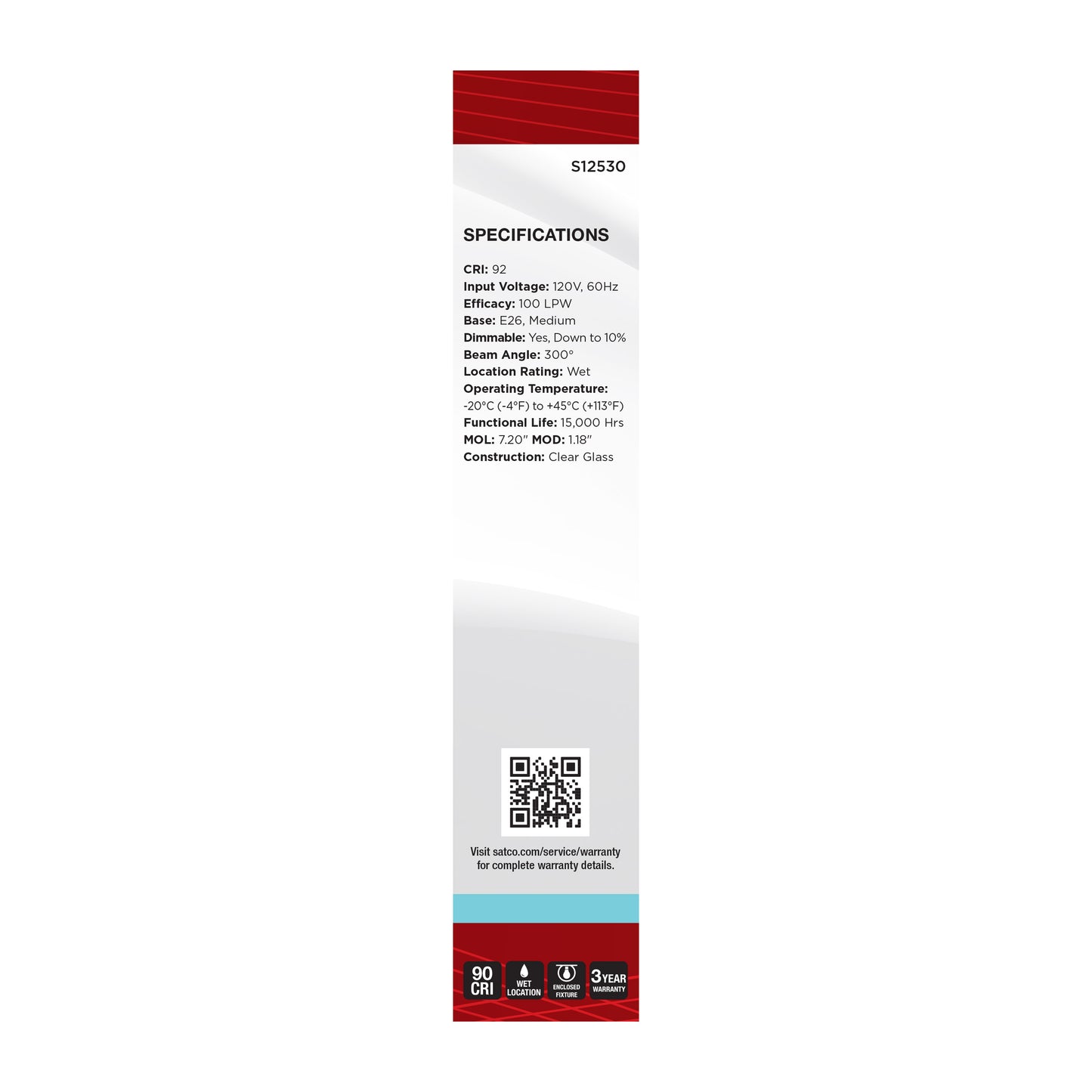 5 Watt T9 LED; Medium Base; Clear; 4000K CCT; 120 Volt